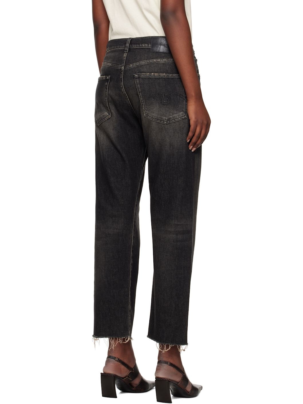 Black Straight-Leg Boyfriend Jeans - 3