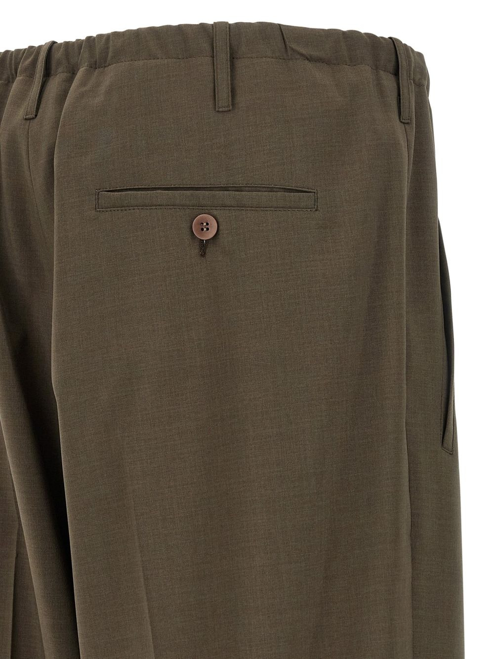 pleated-front turn-up trousers - 4