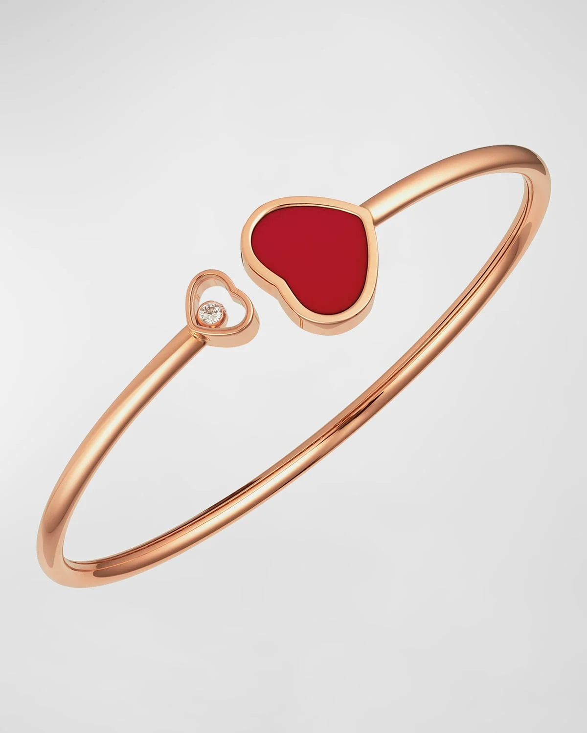Happy Hearts Bangle Bracelet in 18K Rose Gold - 1