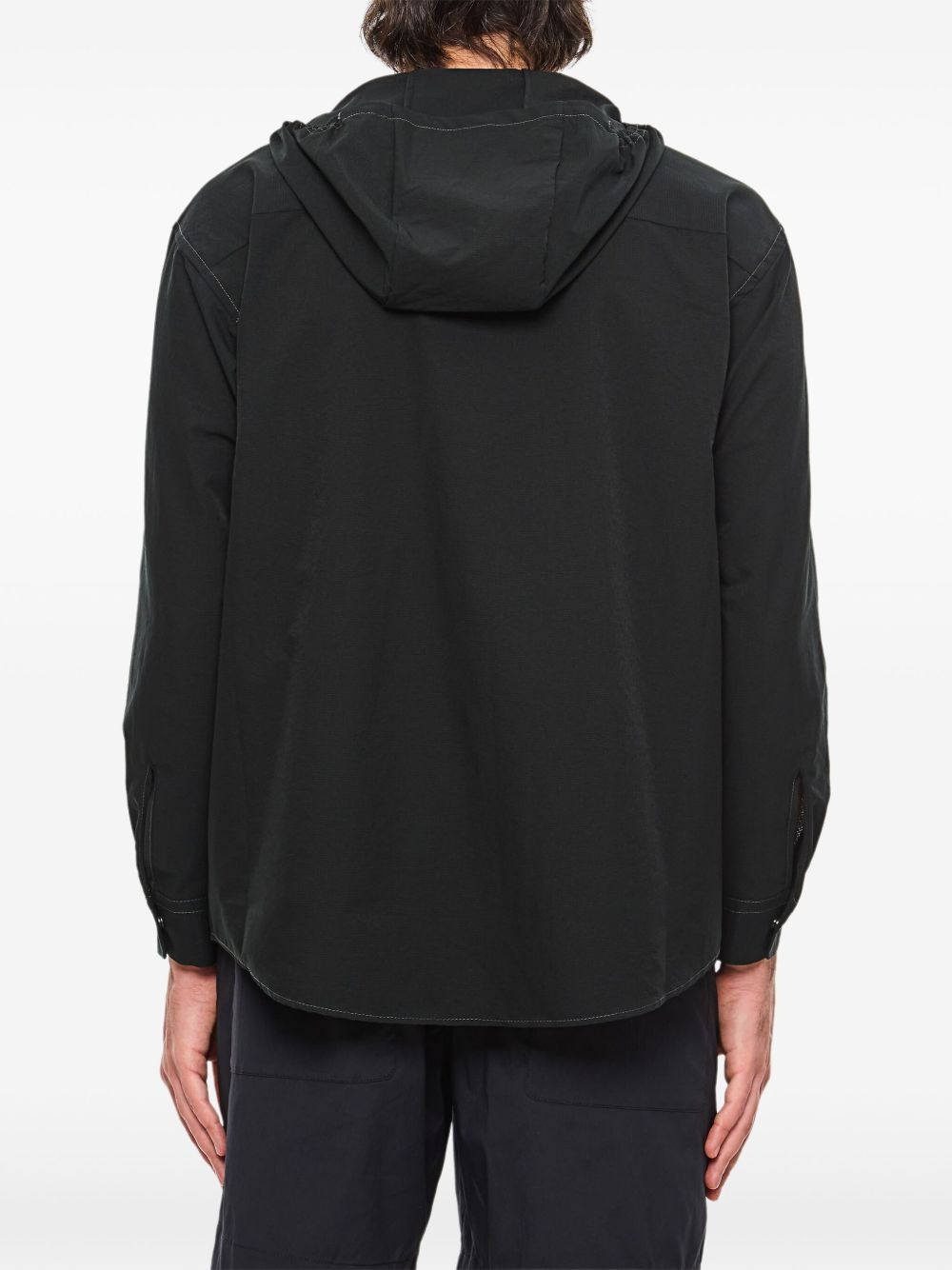 logo-print hooded jacket - 3