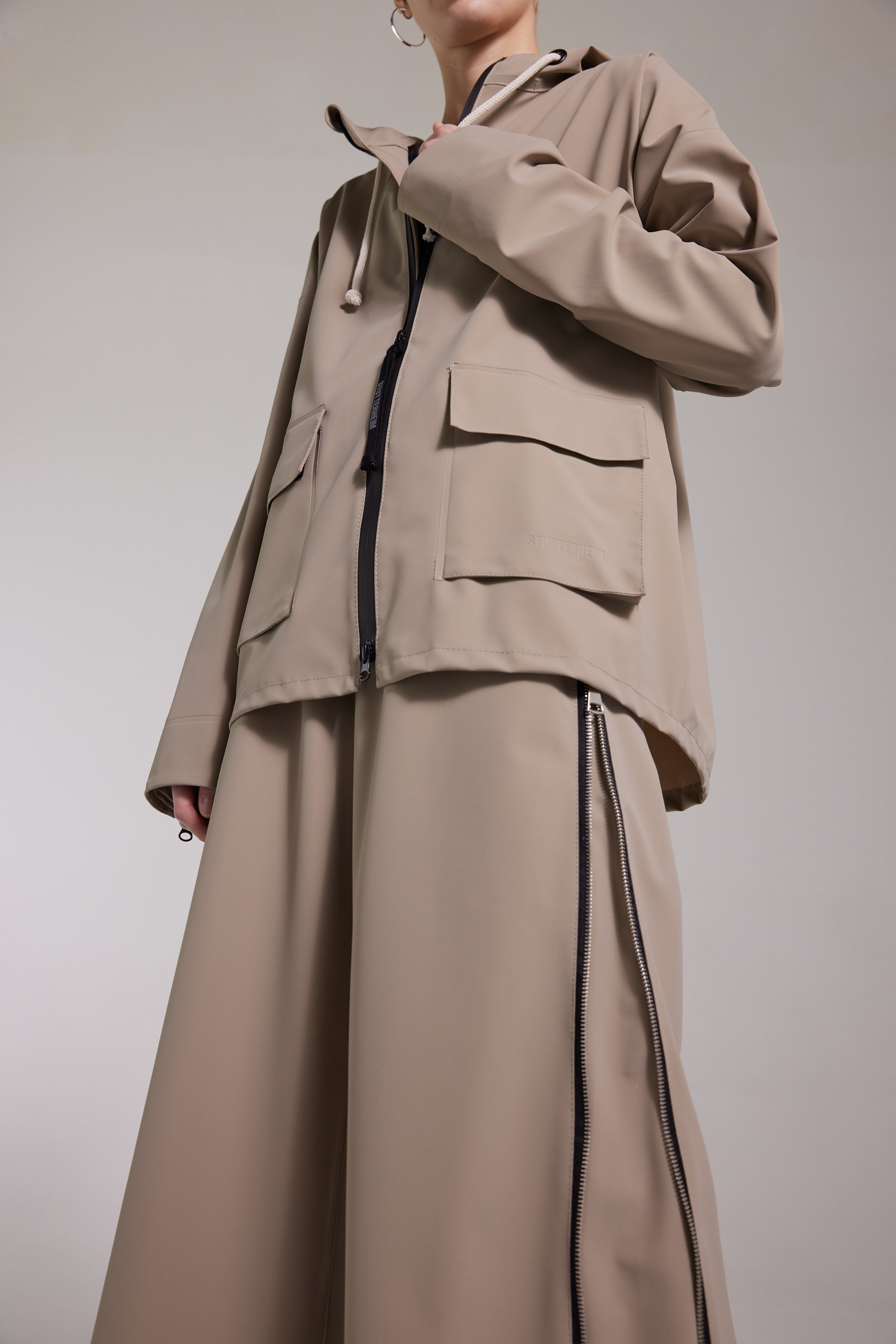 Sandviken Matte Zip Raincoat Potato - 3