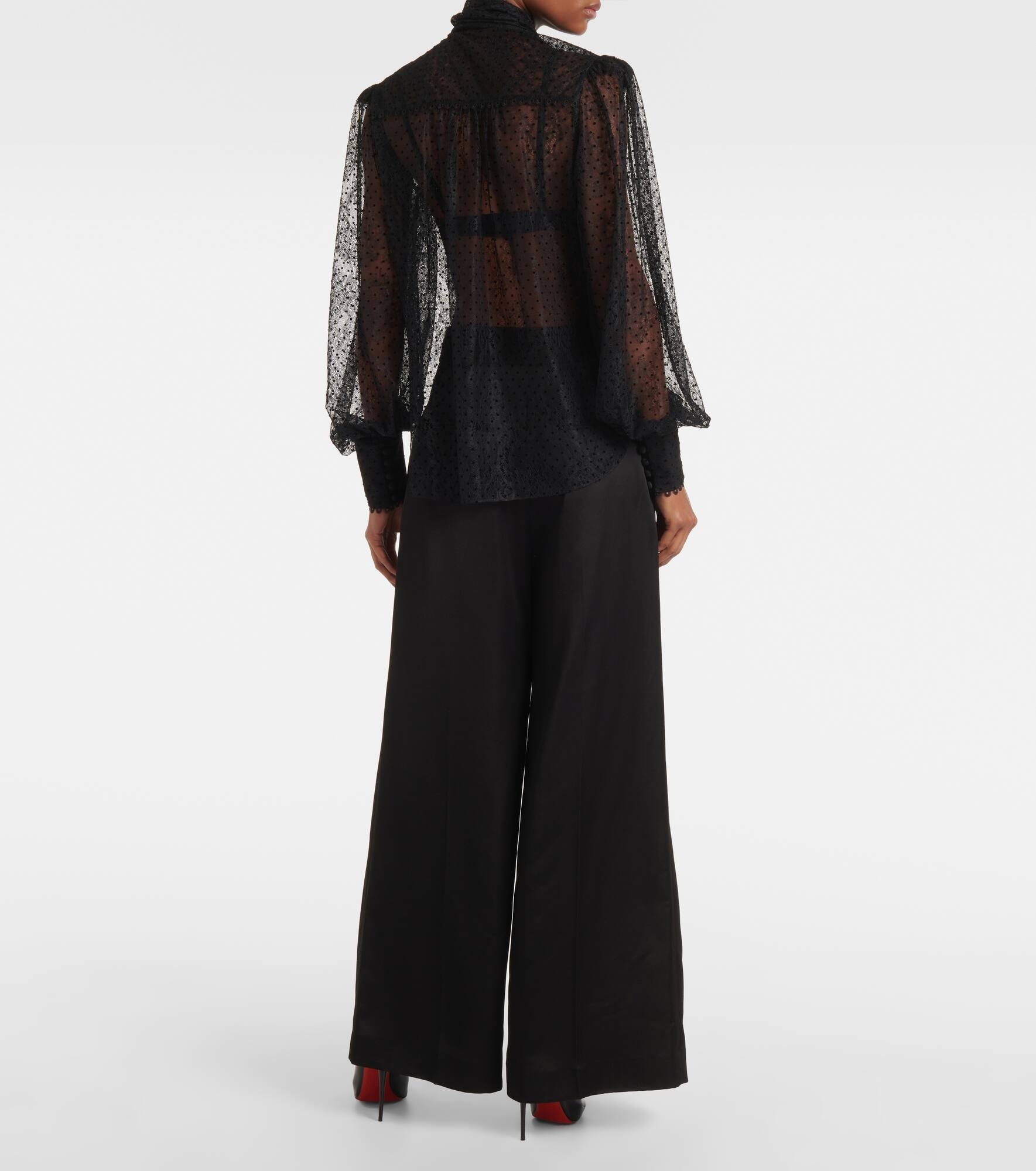 Ethel tie-neck lace blouse - 3
