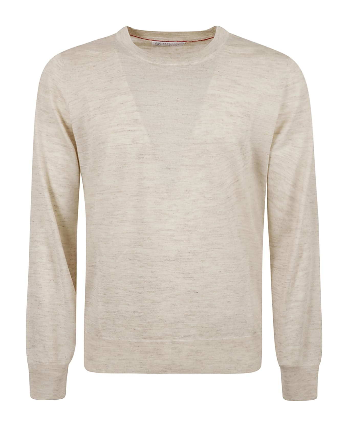 Rib Trim Plain Sweater - 1