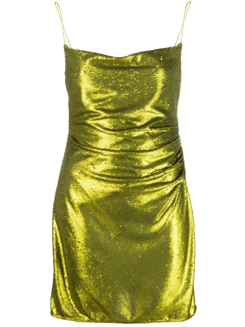 sequinned draped minidress 1
