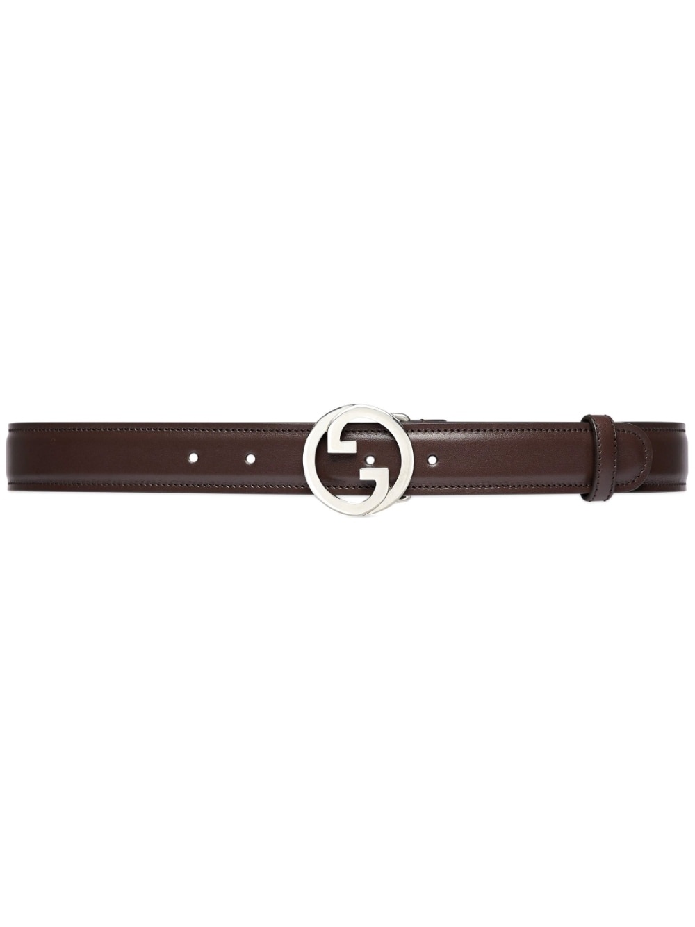 Blondie logo-plaque leather belt - 1