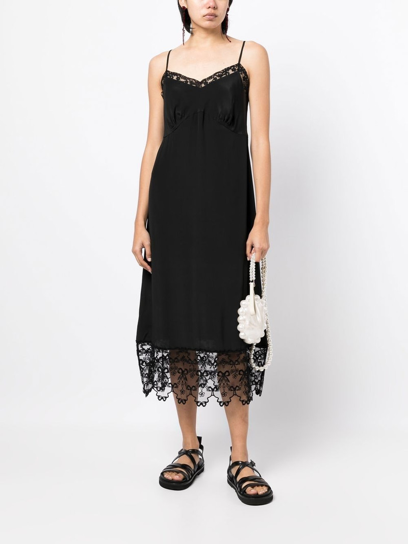 Simone Rocha lace-trimmed midi dress outlook
