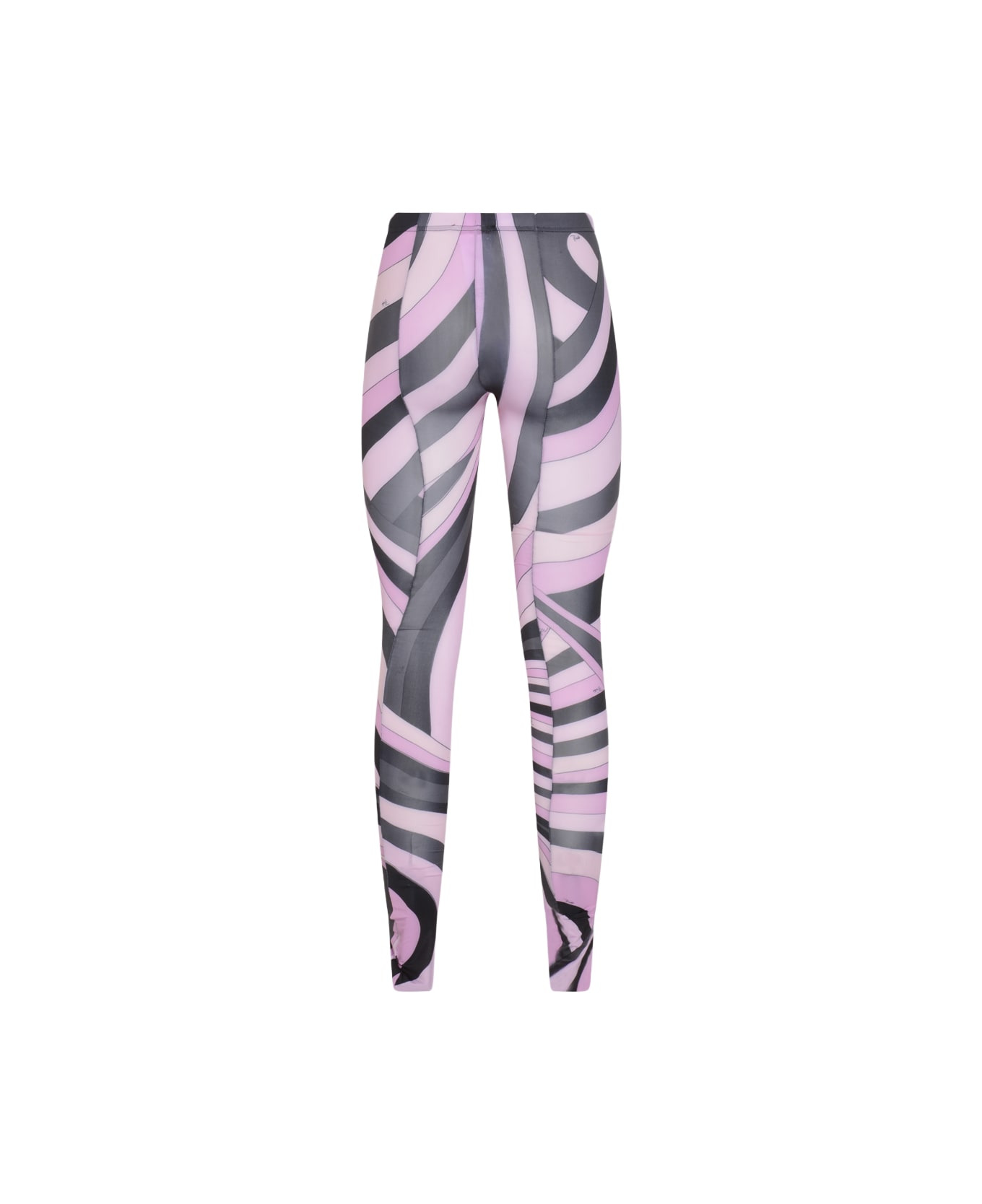 Pink And Black Silk Socks - 1