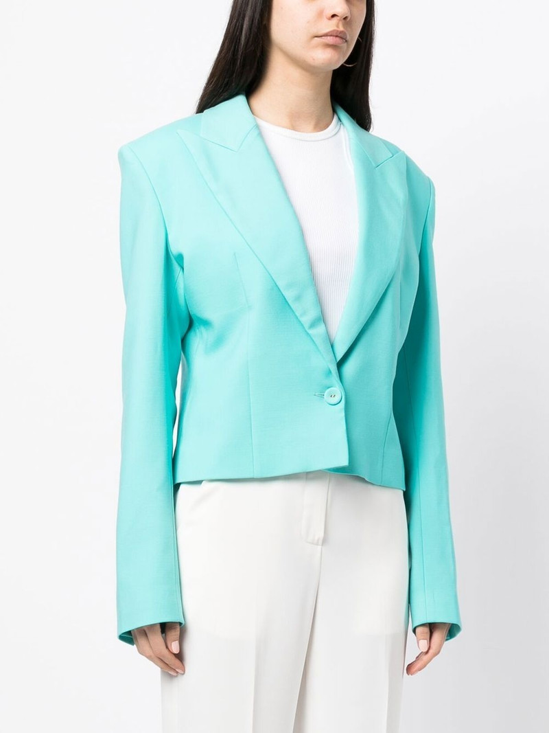 cropped padded-shoulder blouse 3