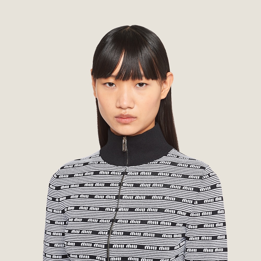 Viscose turtleneck cardigan - 4