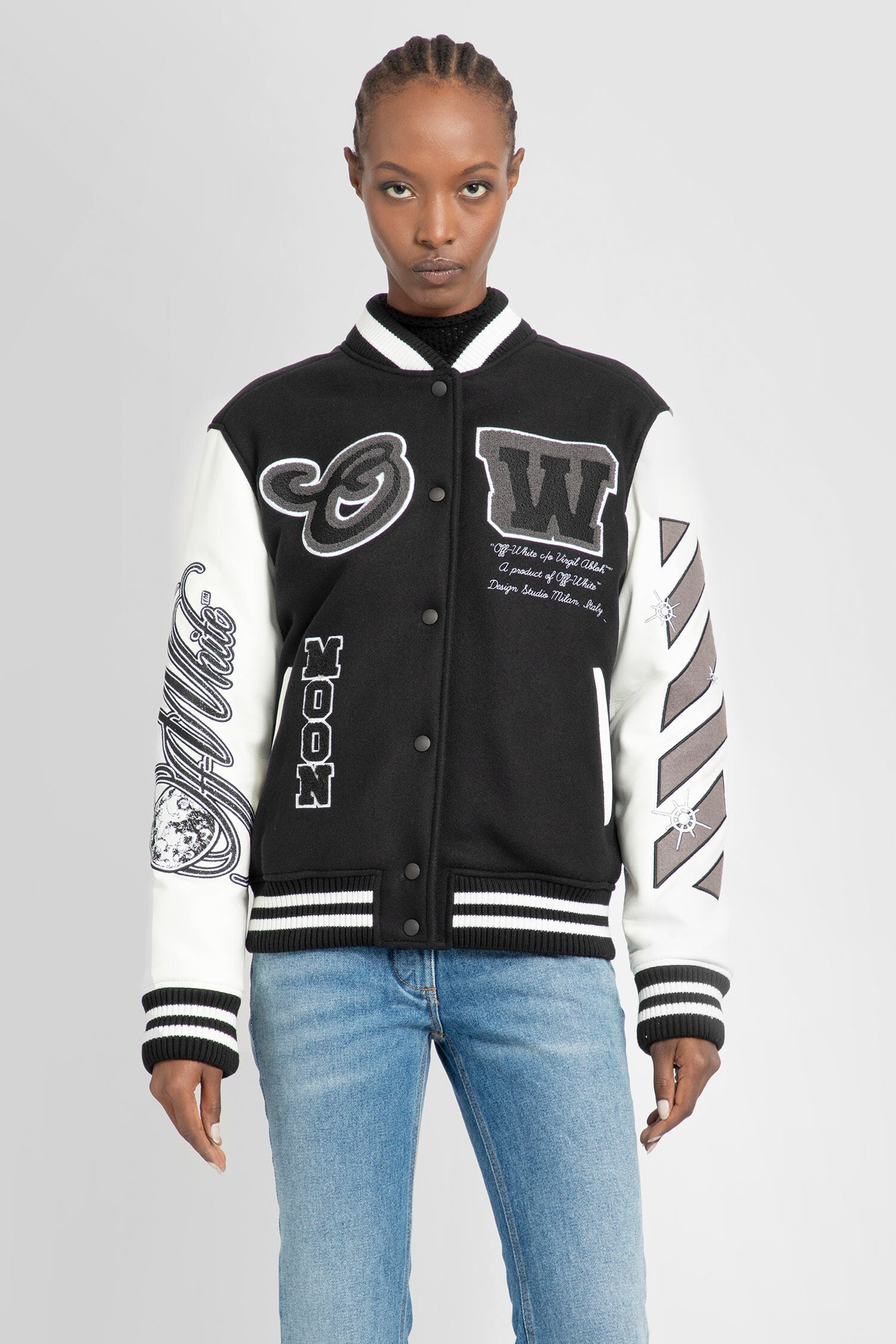 OFF-WHITE WOMAN BLACK&WHITE JACKETS - 2