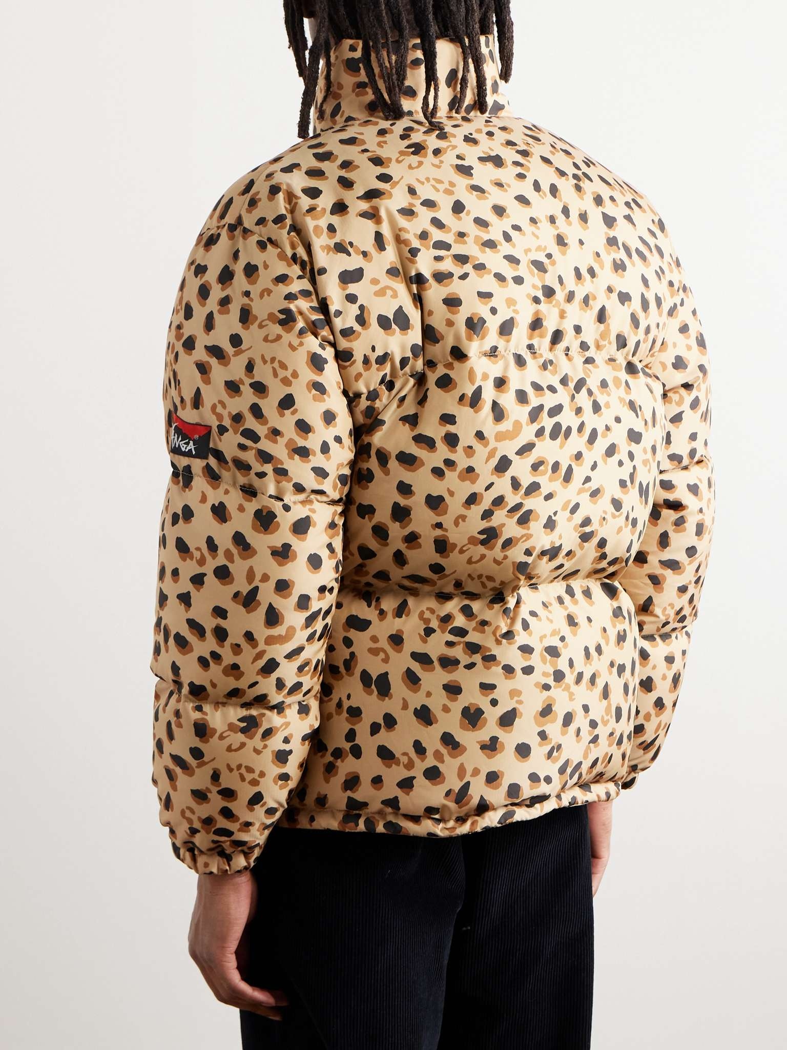 WACKO MARIA + Nanga Logo-Embroidered Leopard-Print Quilted