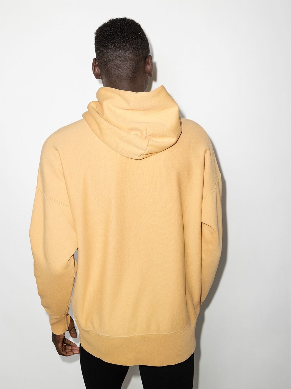 tonal-logo cotton hoodie - 3