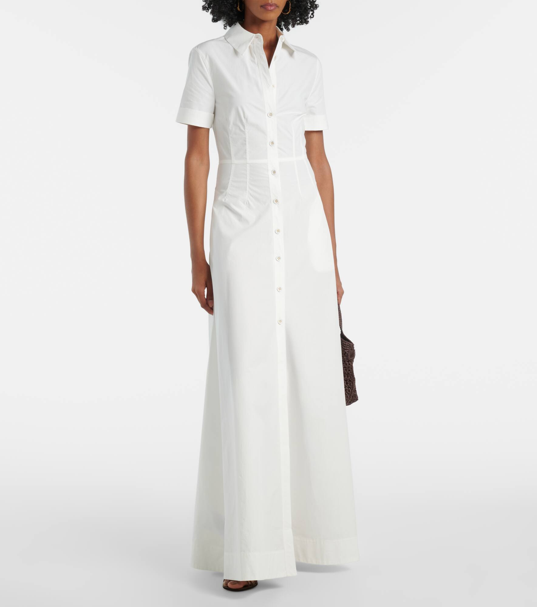 Cotton poplin shirt dress - 6