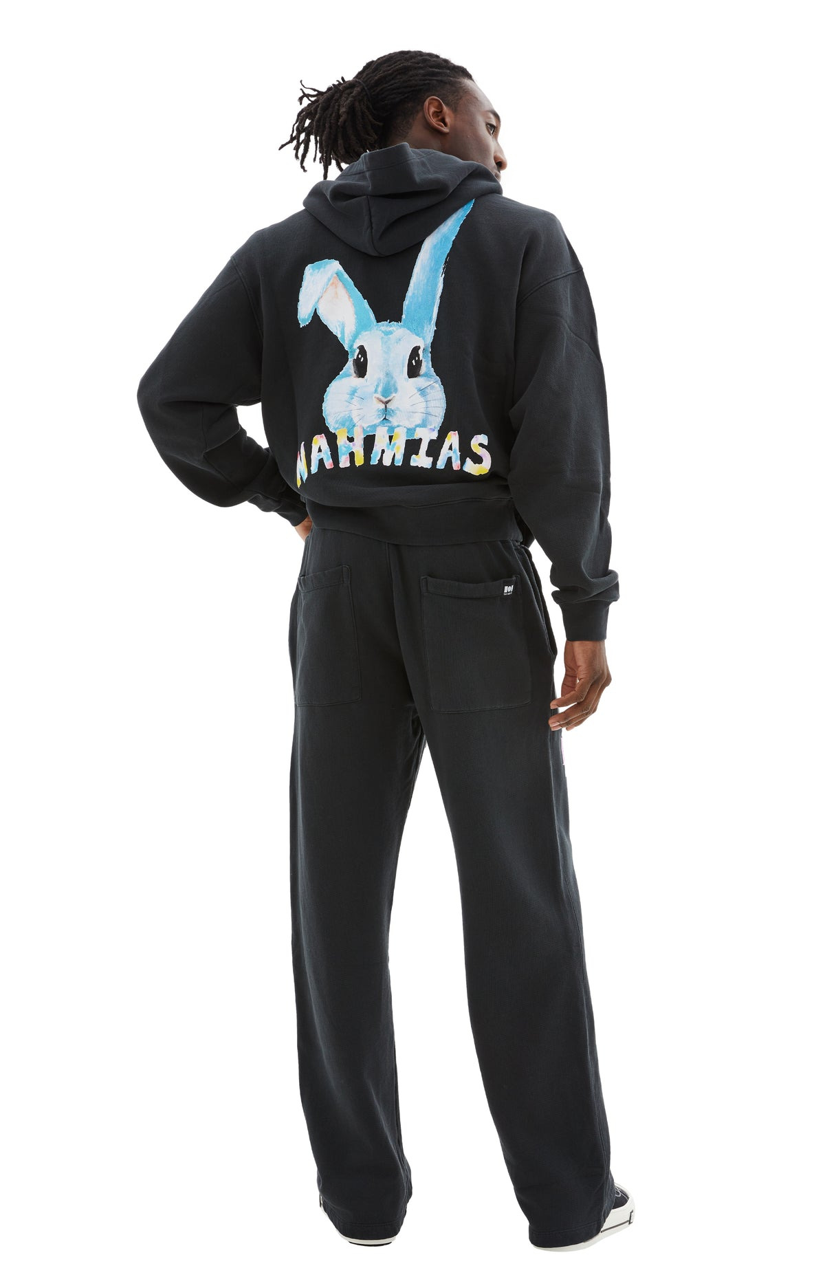 BUNNY BAGGY SWEATPANTS (BLACK) - 3