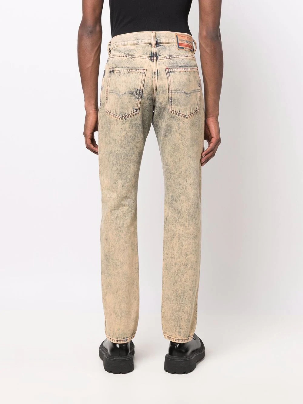 acid-wash straight-leg jeans - 4