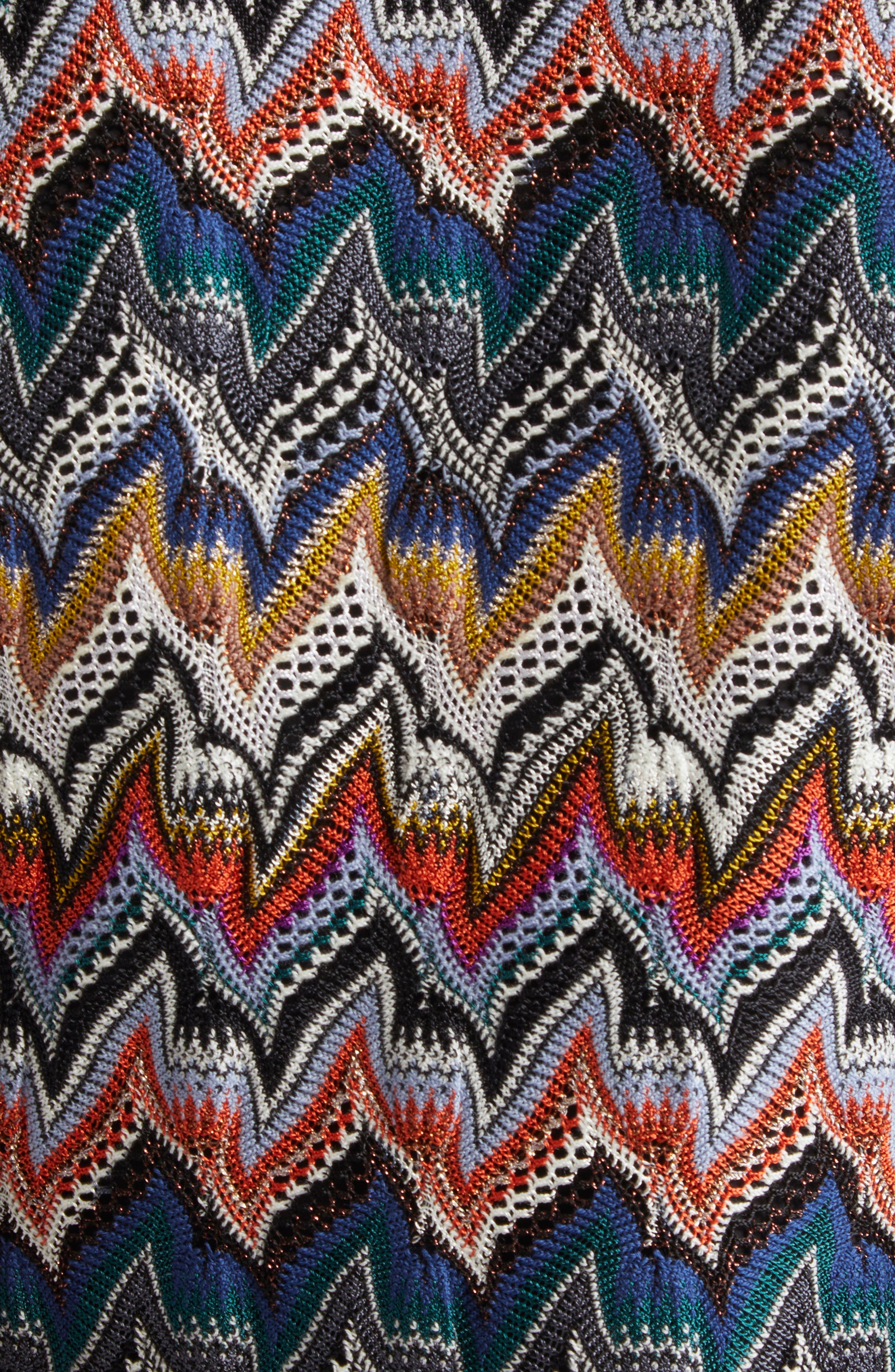 Missoni Zigzag Long Sleeve Midi Sweater Dress in Blue Multi at Nordstrom - 6