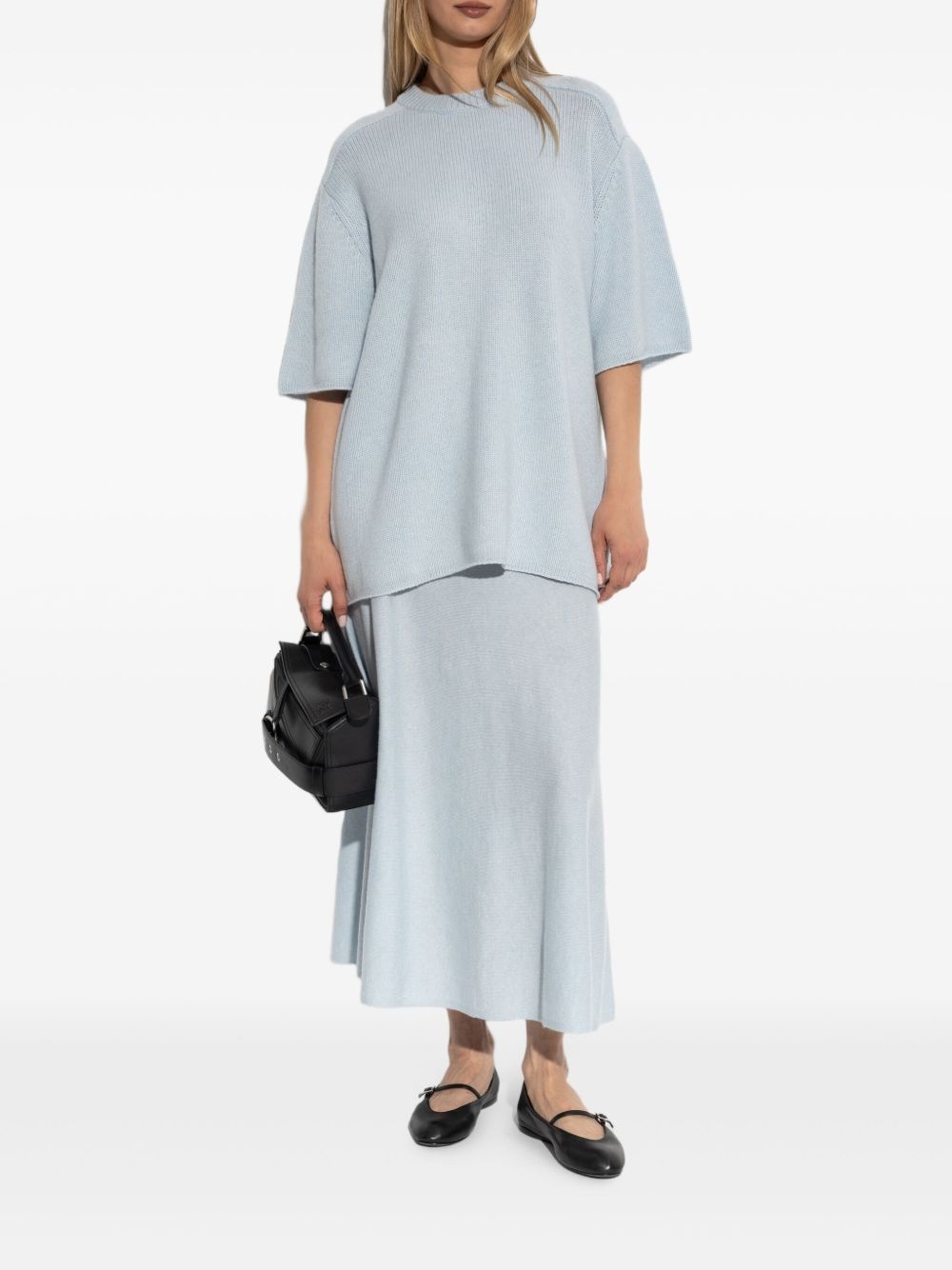 short-sleeve ribbed T-shirt - 2