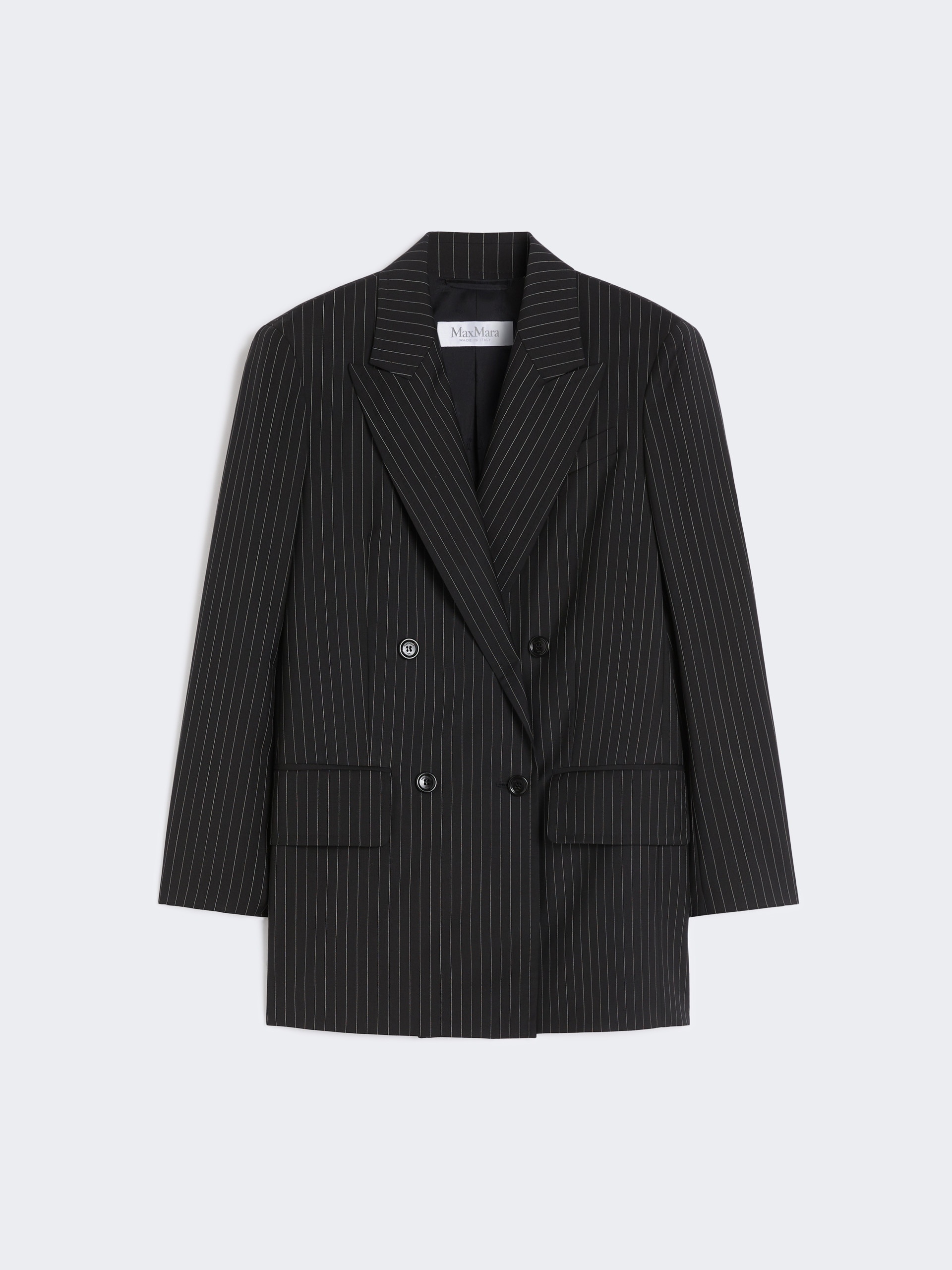 MATTIA Double-breasted pinstripe wool blazer - 1