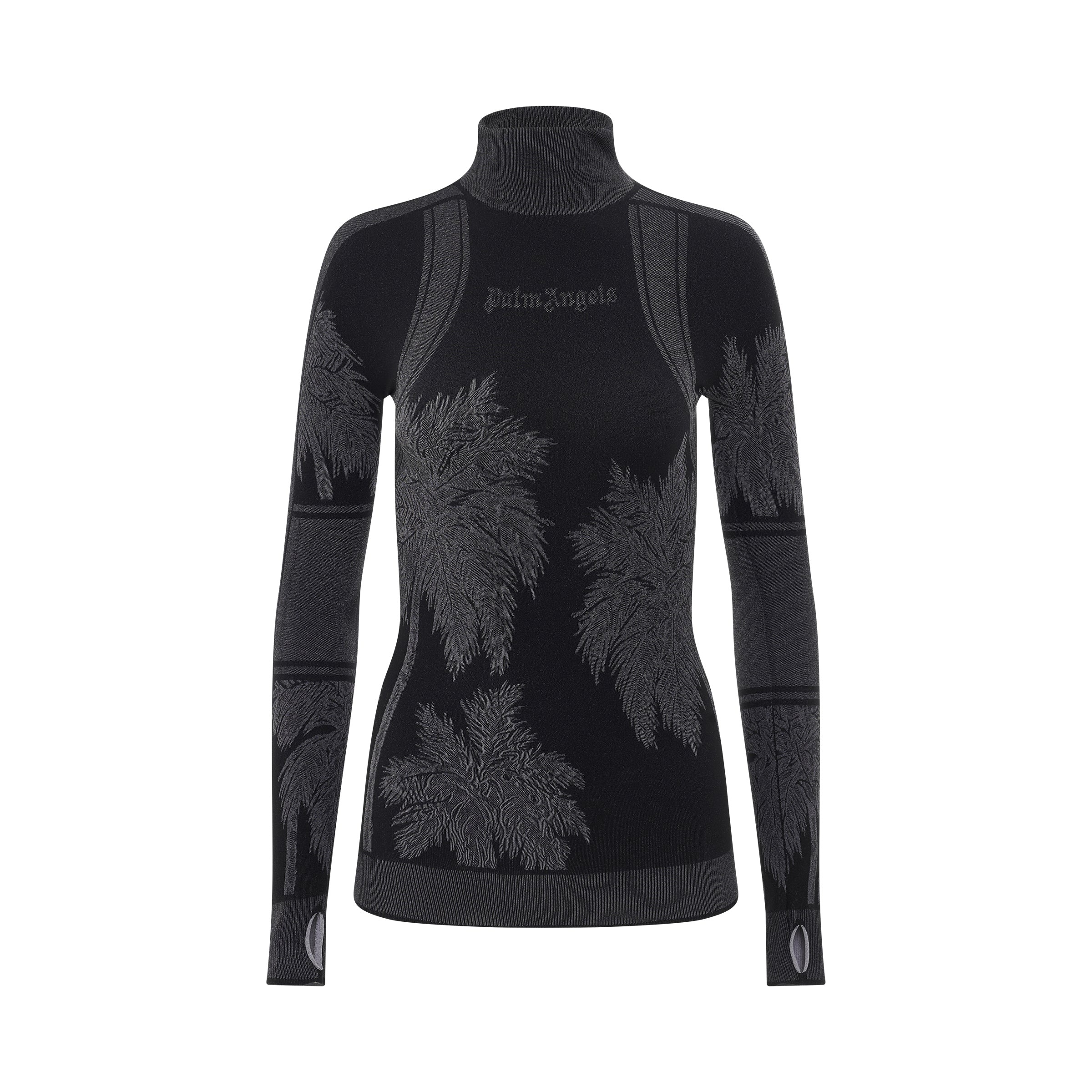 Palm Base Layer Ski Top in Black/Light Grey - 1