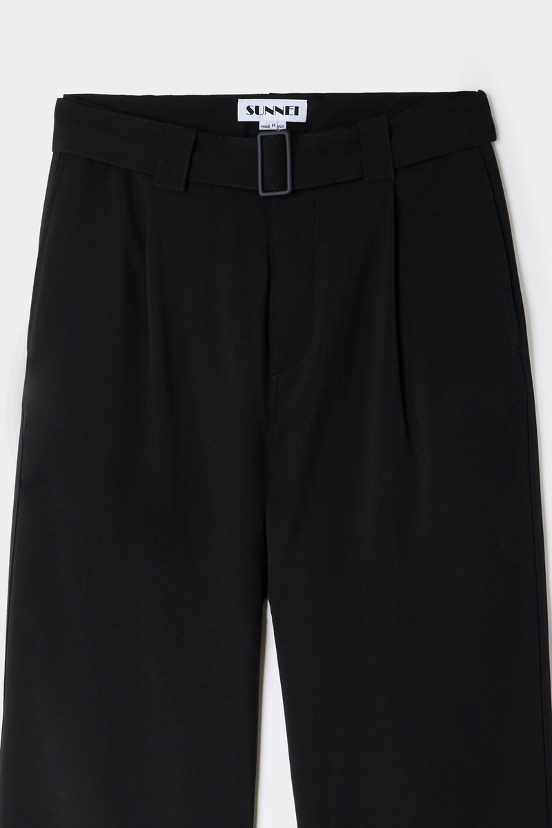 RIC PANTS WITH BELT / black 6