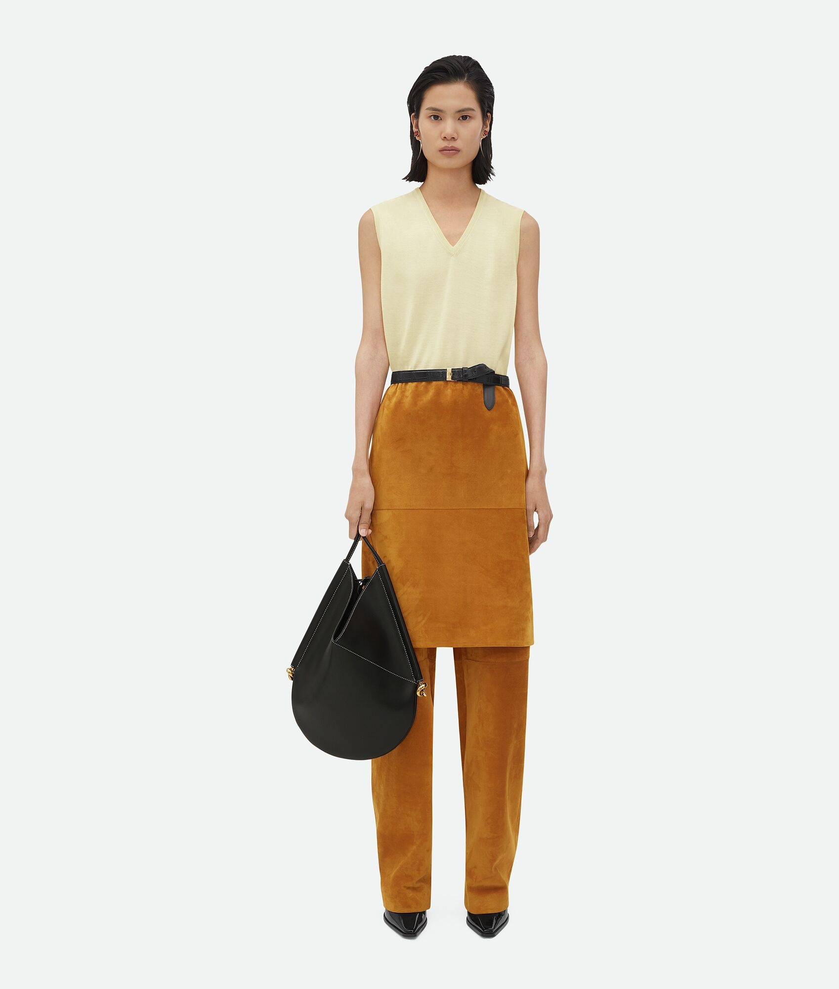 Suede Leather Skirt - 4