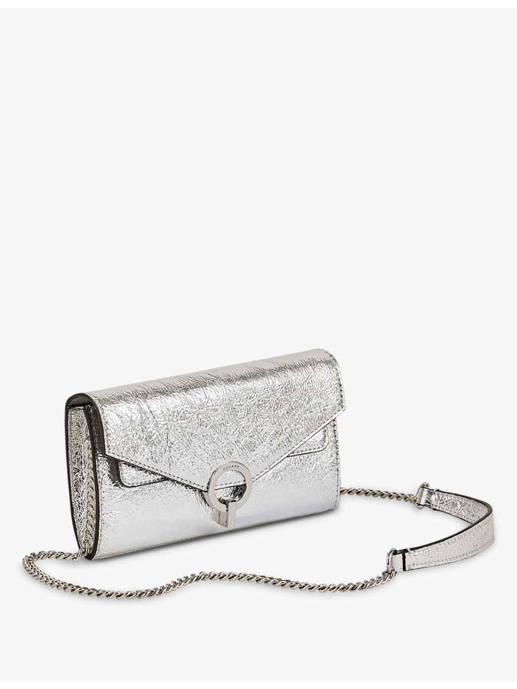Yza Pocket metallic leather clutch bag - 2
