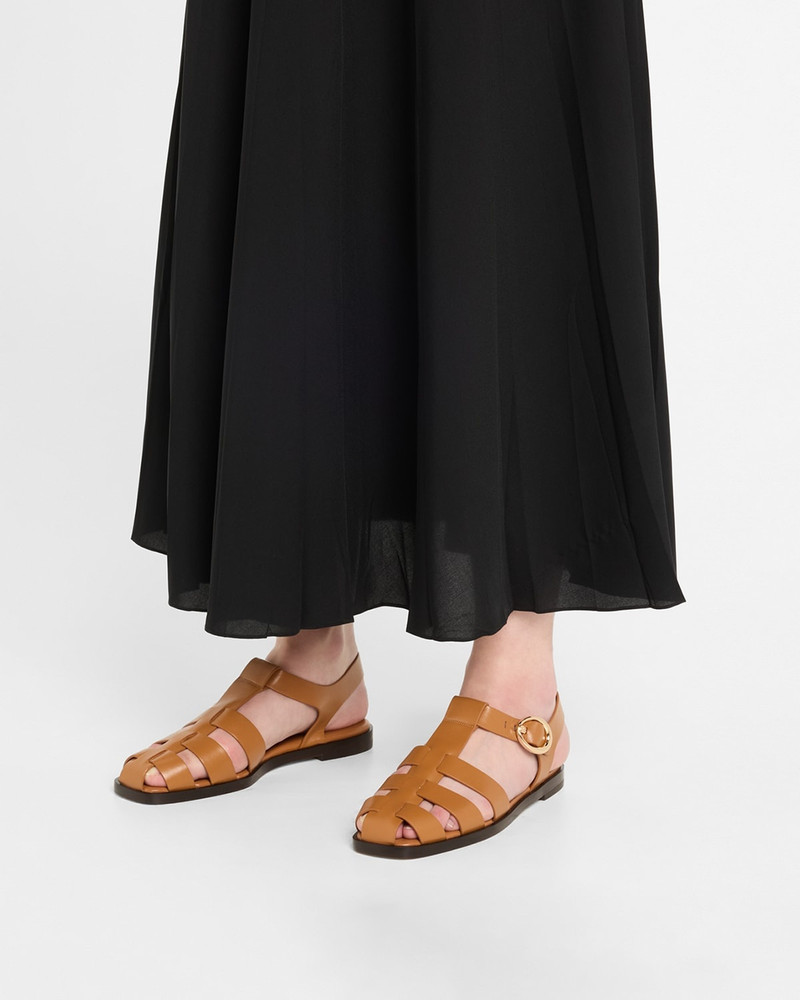Stuart Weitzman Villa Leather Fisherman Sandals outlook