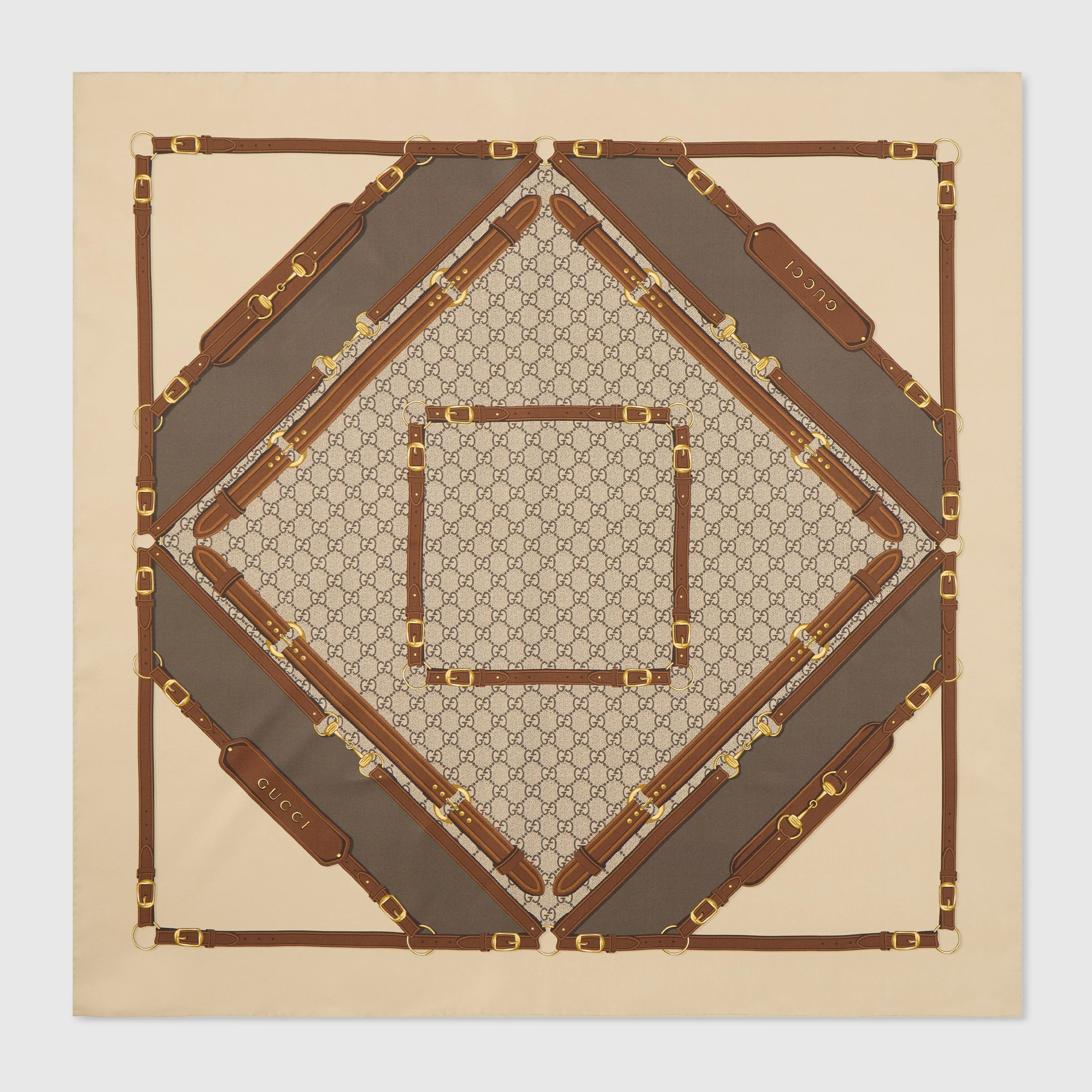 Printed silk twill carré - 1