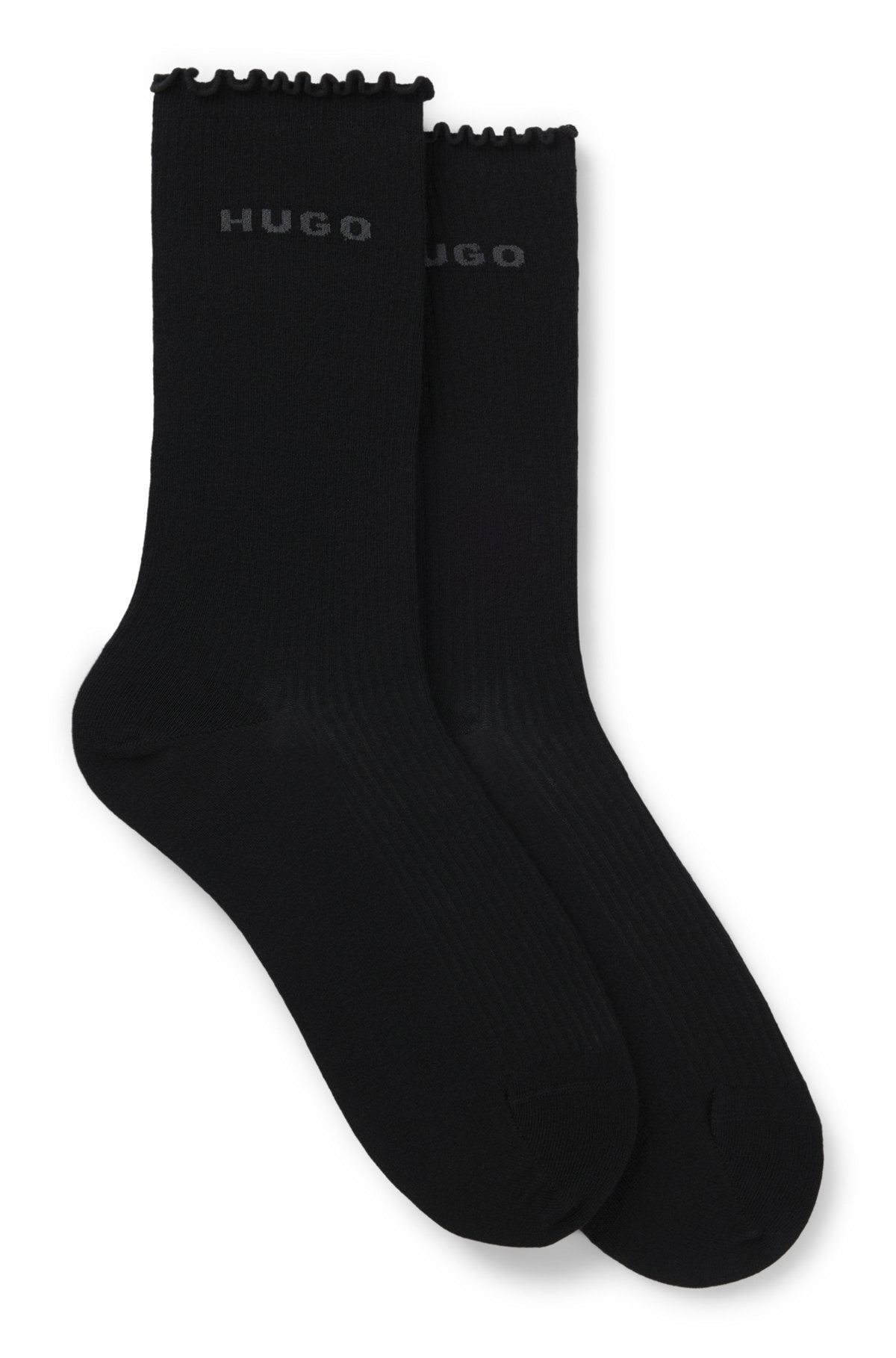 TWO-PACK OF REGULAR-LENGTH SOCKS WITH LETTUCE CUFF - 1