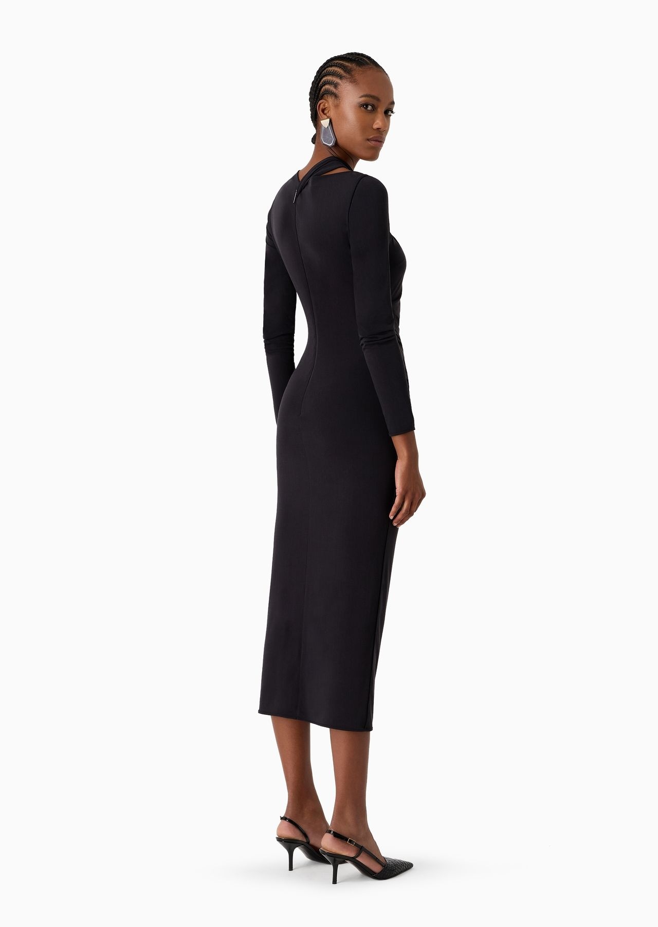 Stretch cupro jersey midi dress - 3