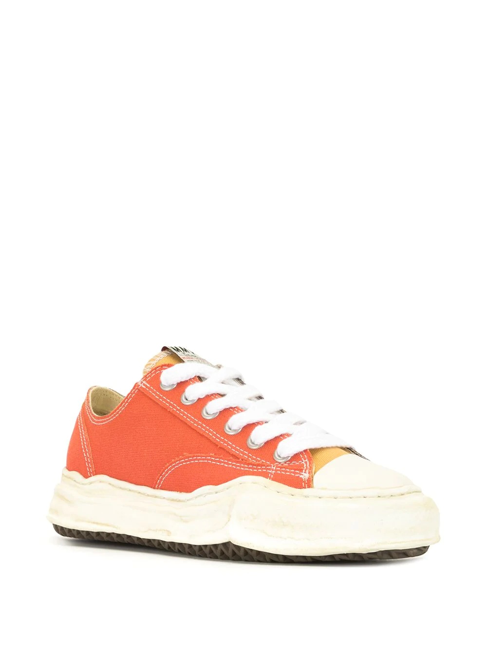 colour-block cotton sneakers - 2