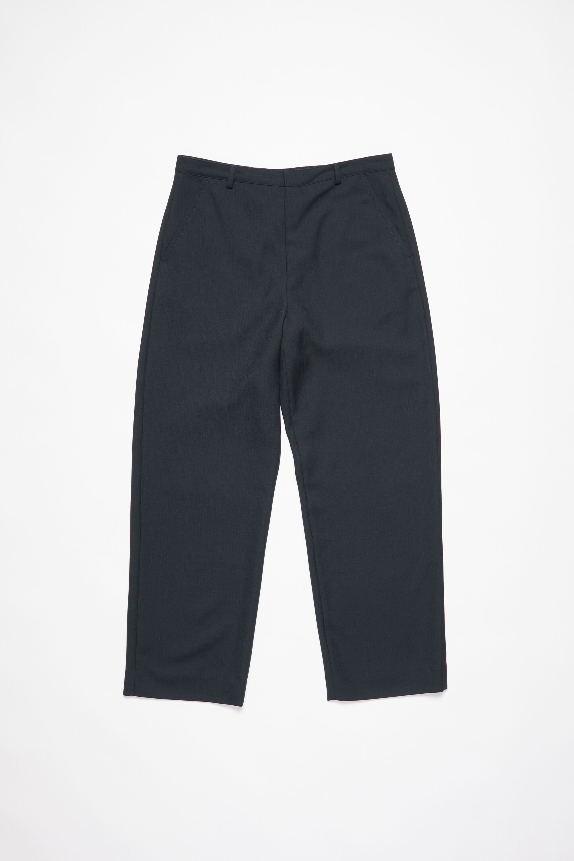 Wool blend trousers - Dark navy - 1