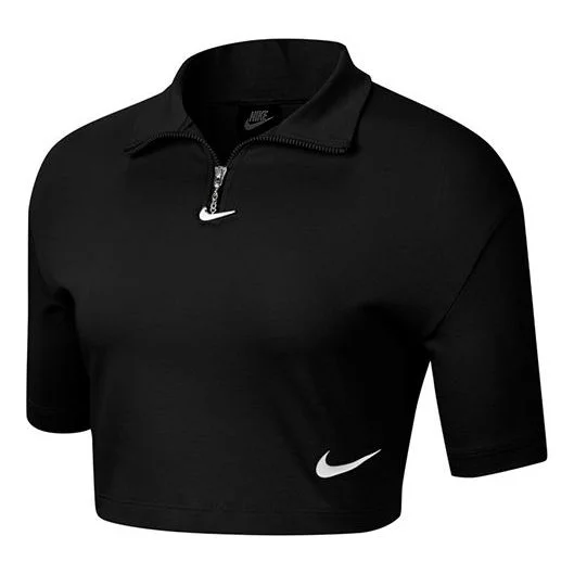 (WMNS) Nike Swoosh Athleisure Casual Sports Short Black CJ3800-010 - 1