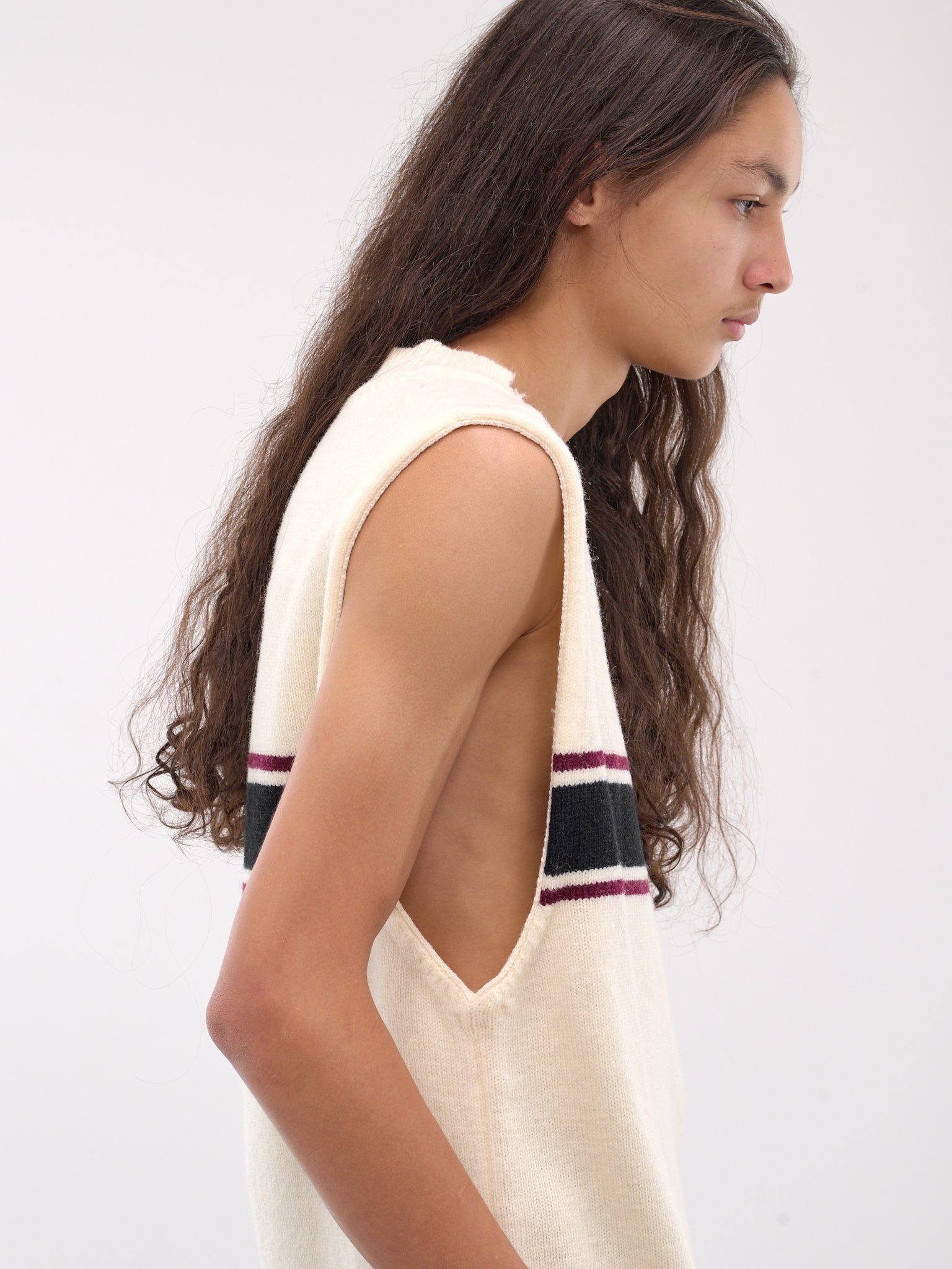Damaged Rib-Knit Vest - 5