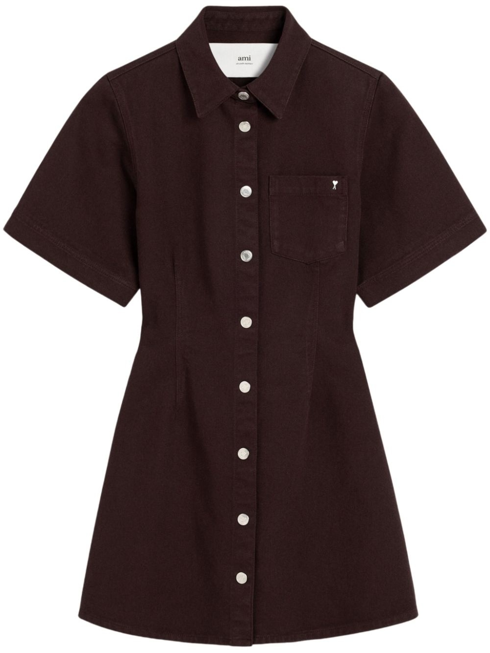 short-sleeve shirt dress - 1