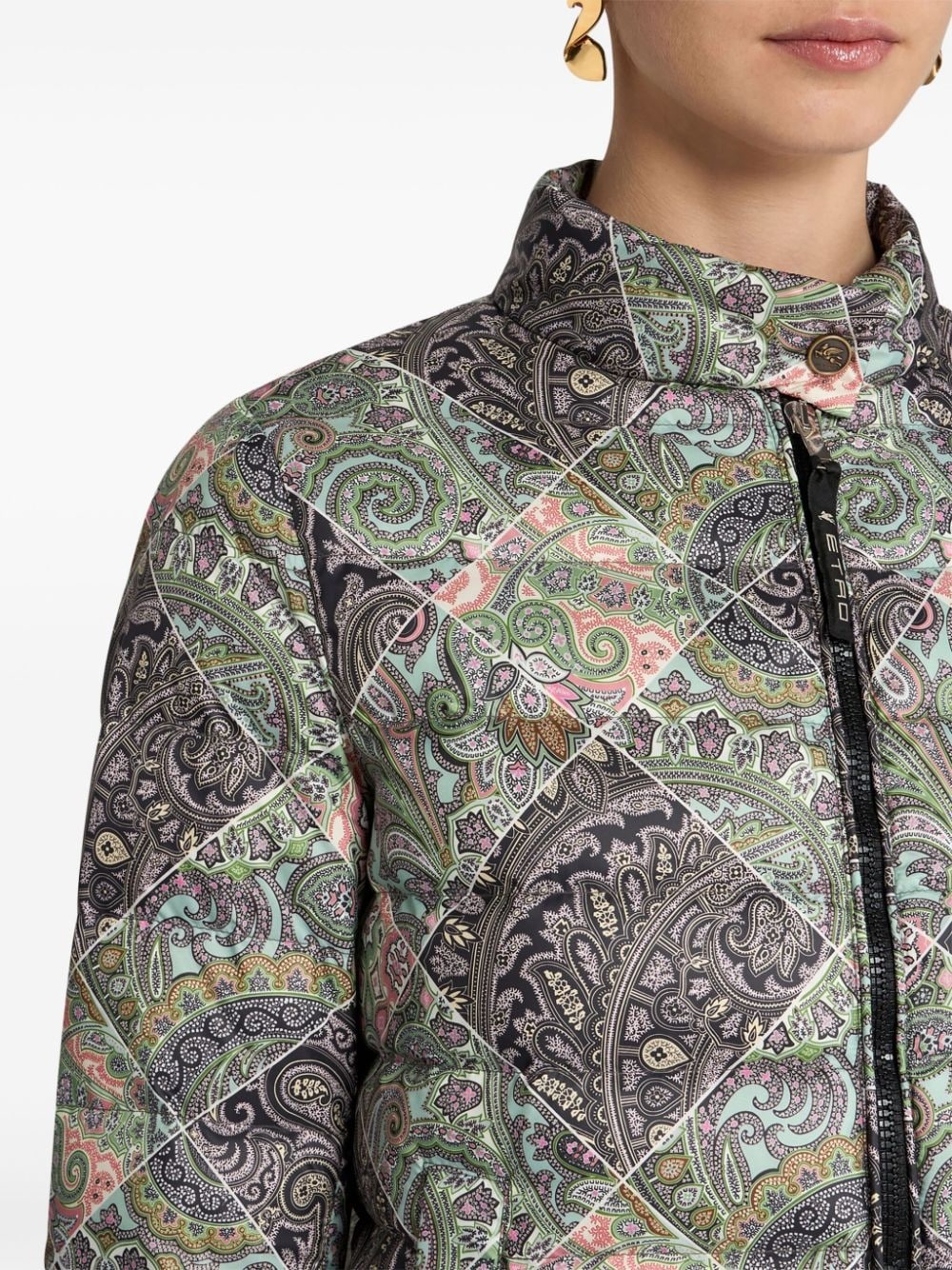 paisley-print goose-down puffer jacket - 4