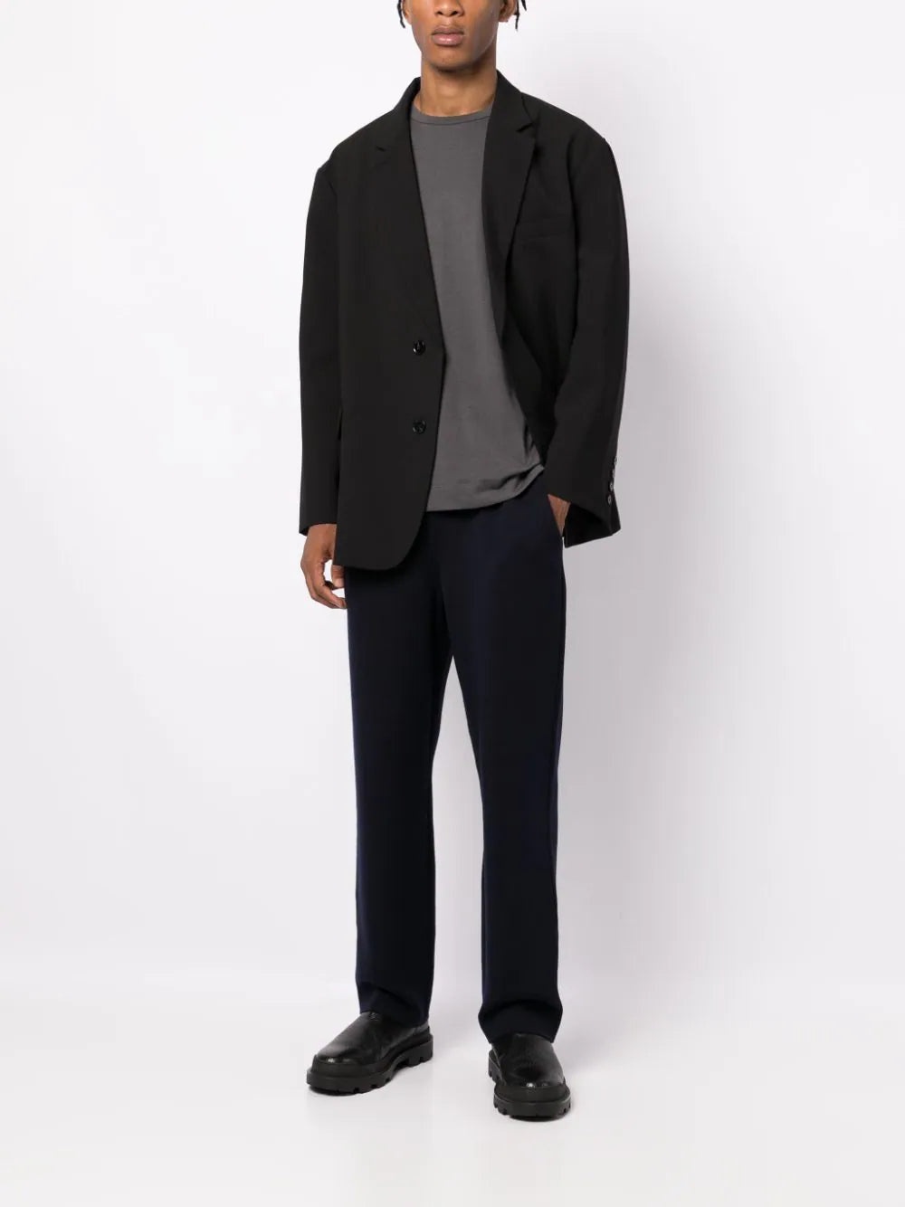 STRAIGHT-LEG WOOL-BLEND TRACK PANTS - 2