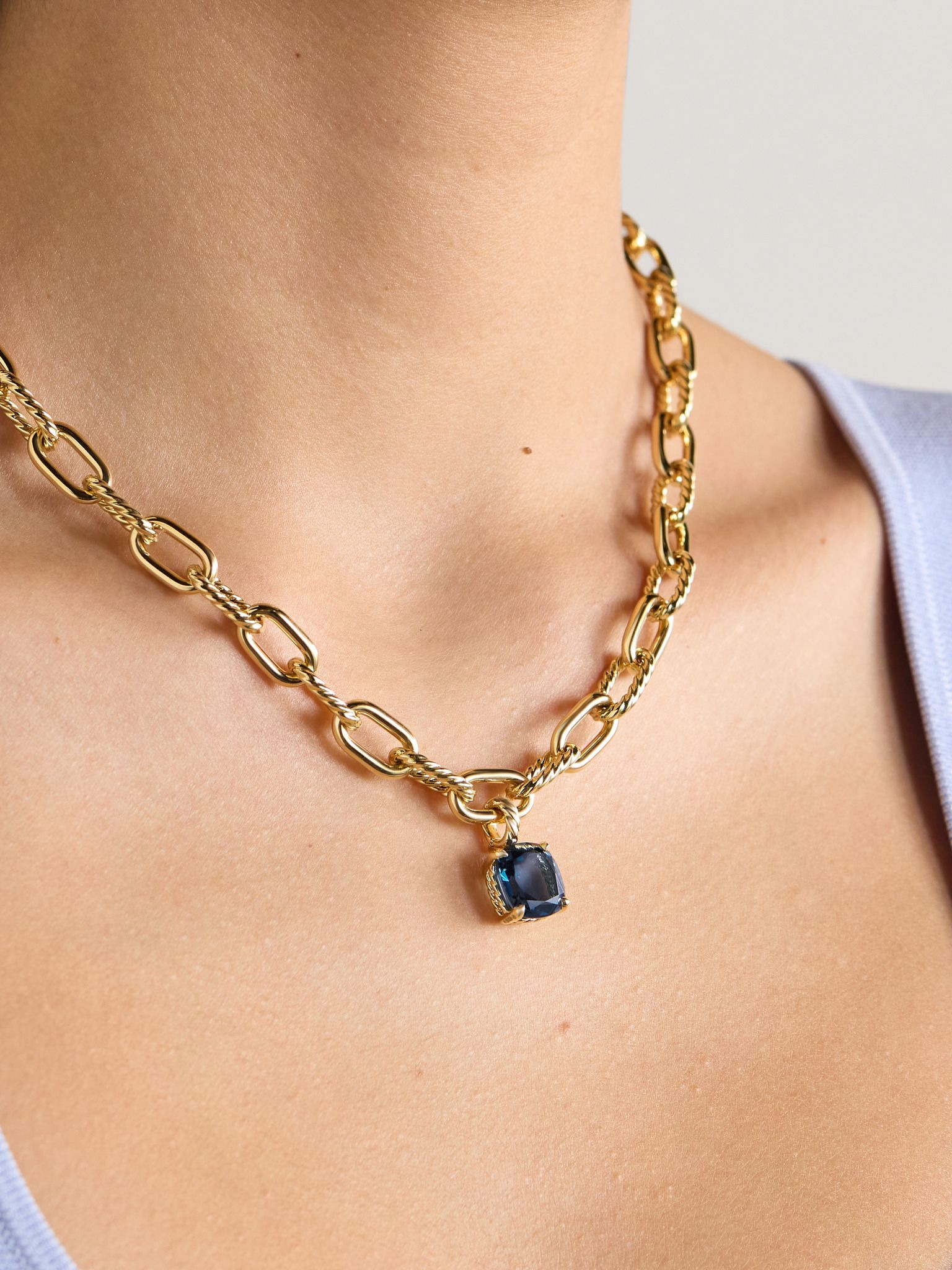 Marbella 18-karat gold topaz pendant Gold - 2