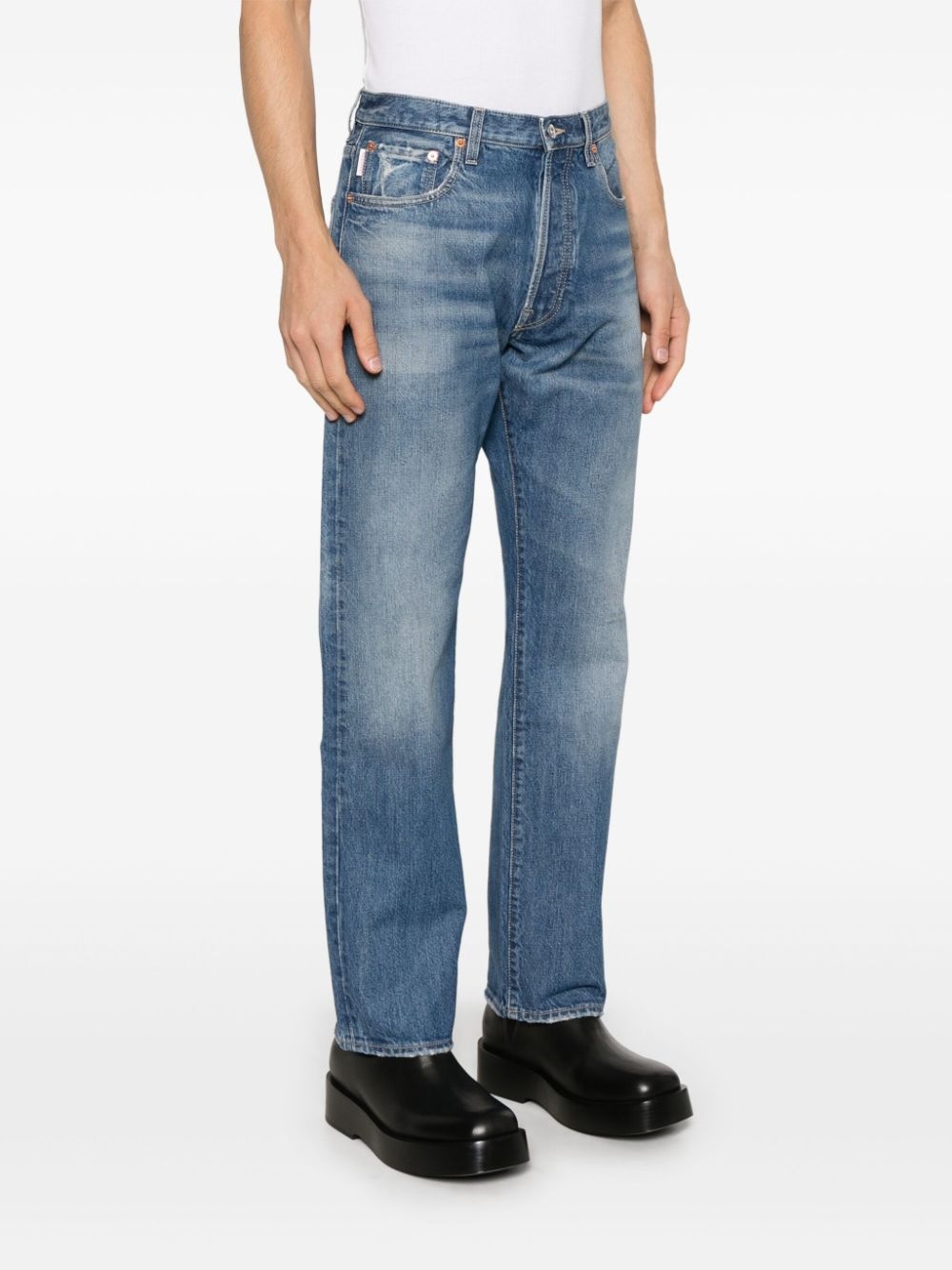 logo-plaque straight-leg jeans - 3