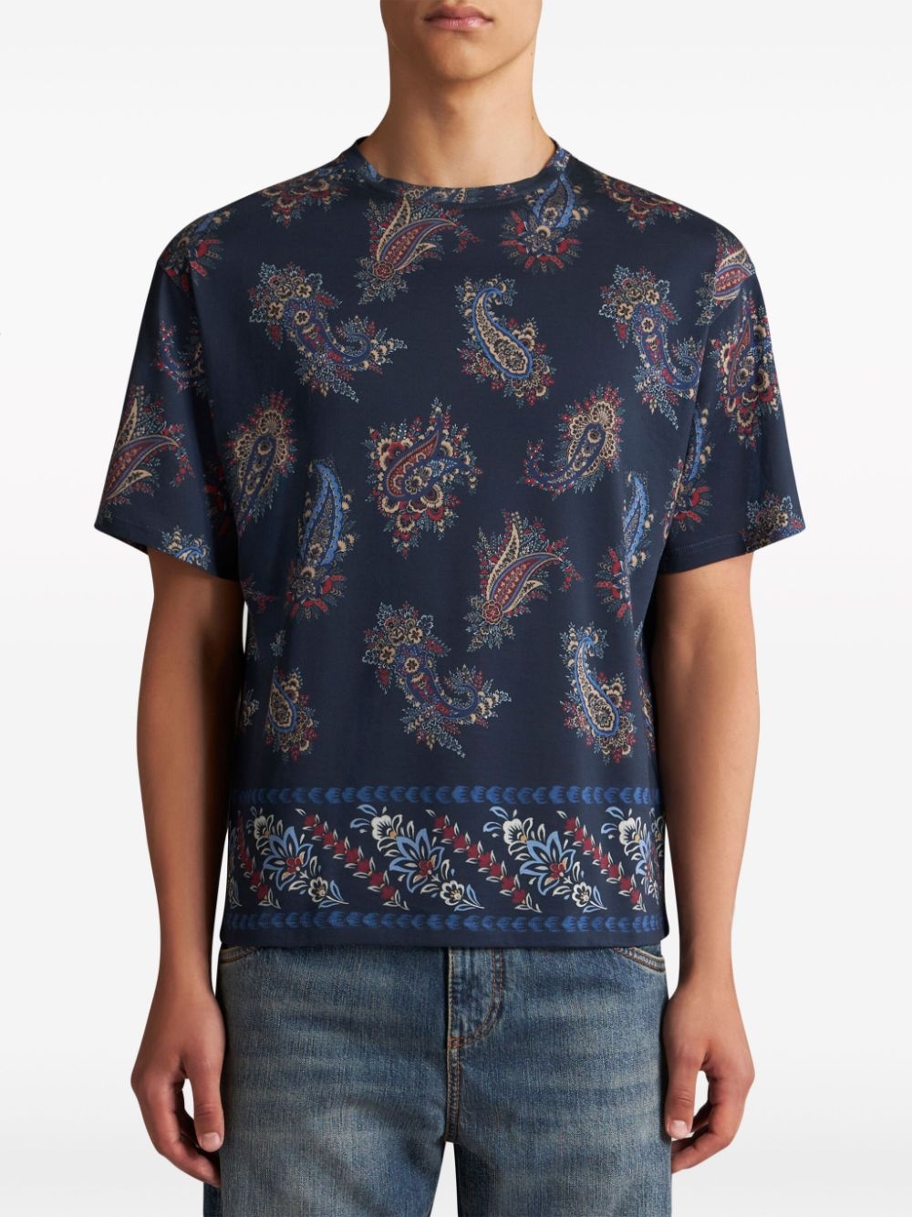 paisley-print cotton T-shirt - 2