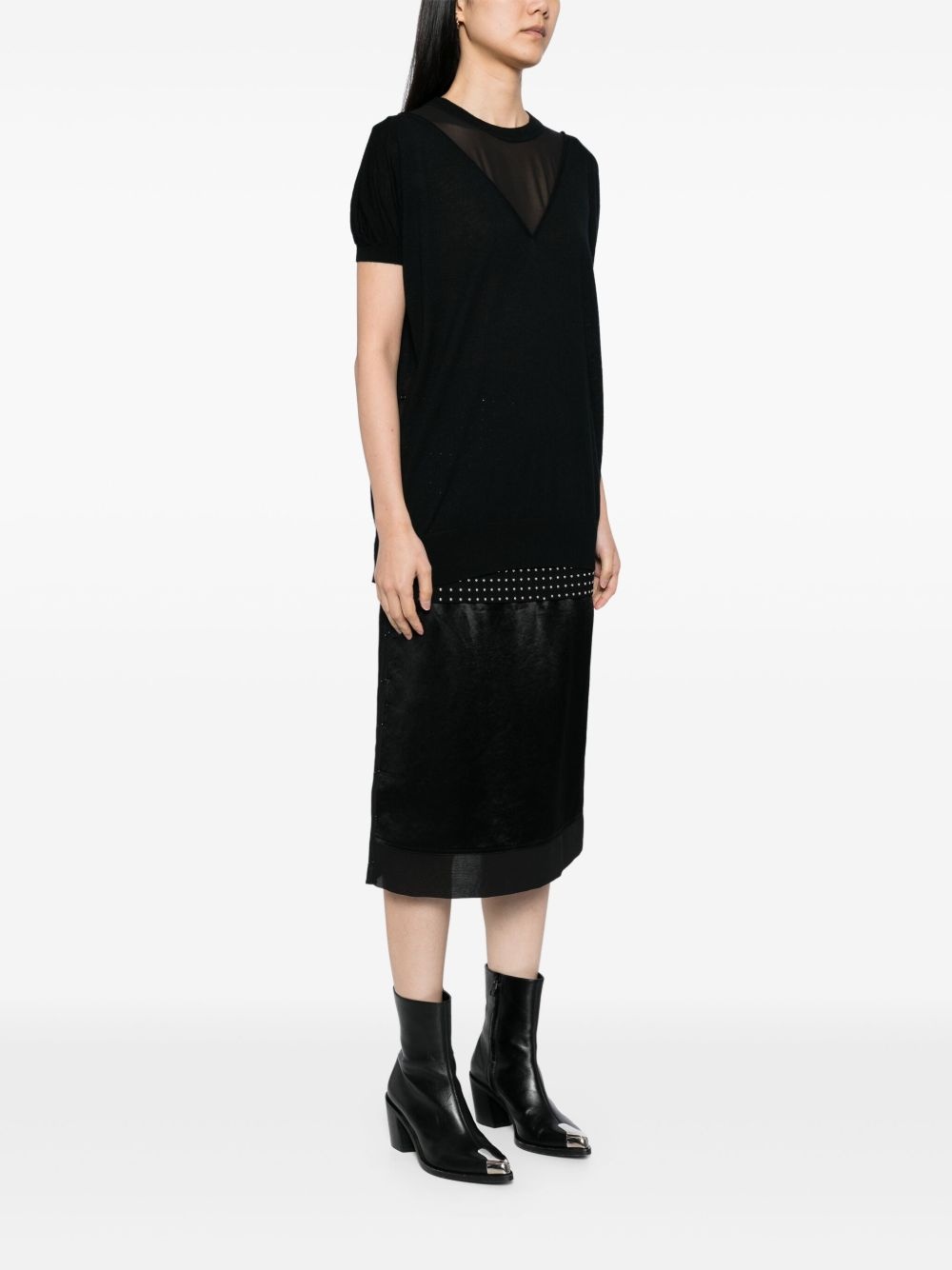 multi-combo embroidered dress - 3