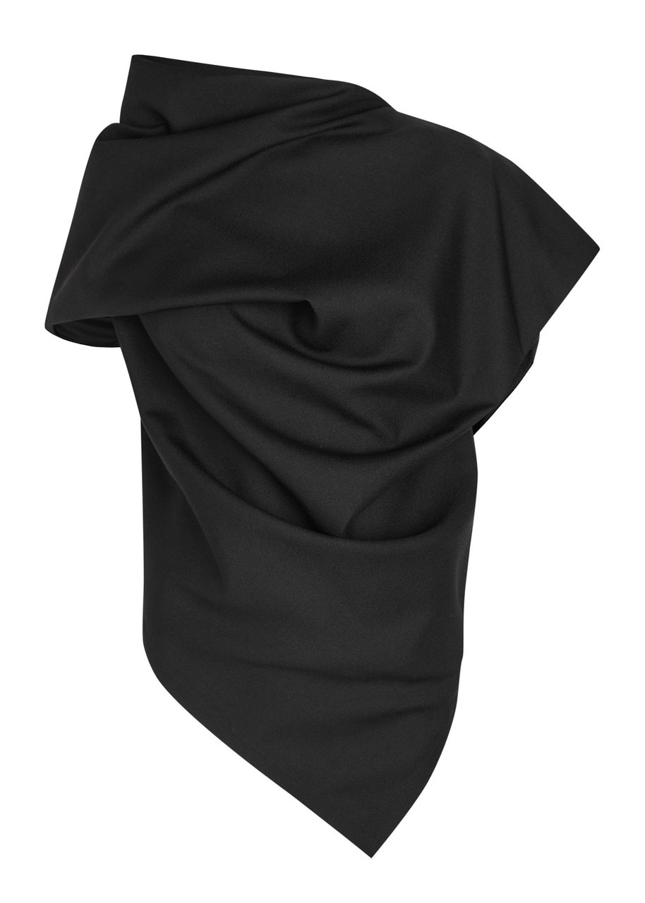 Issey Miyake Uni-form Draped Wool top - 1
