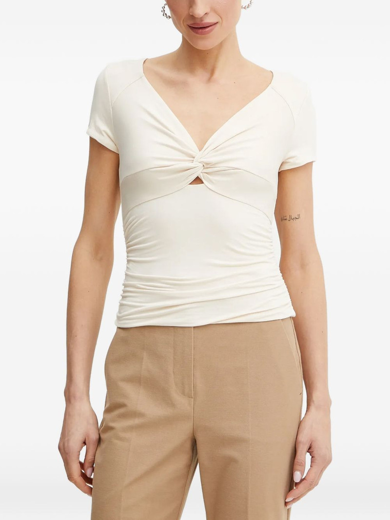 twist-front ruched T-shirt 1
