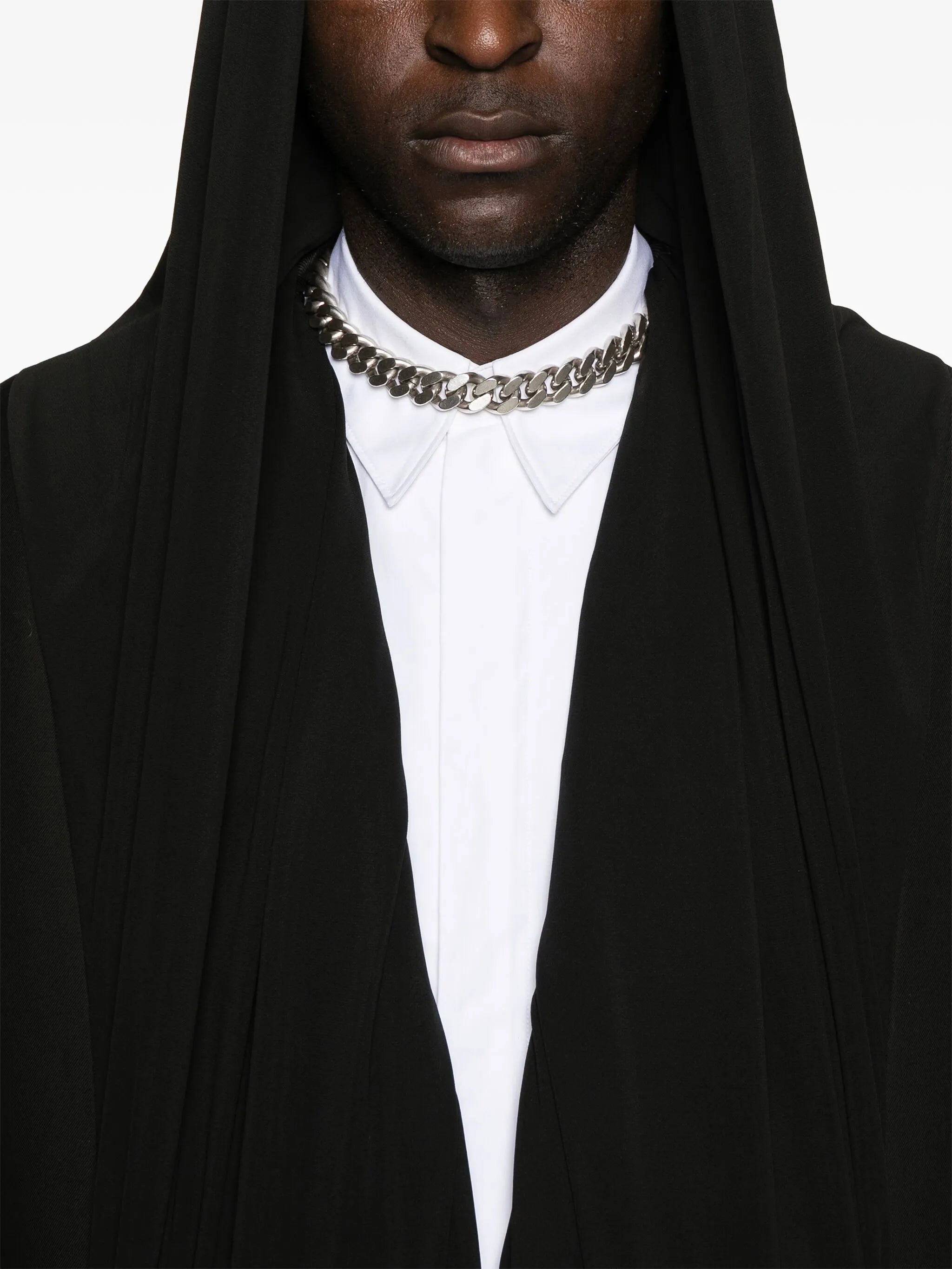 draped-detail coat - 6