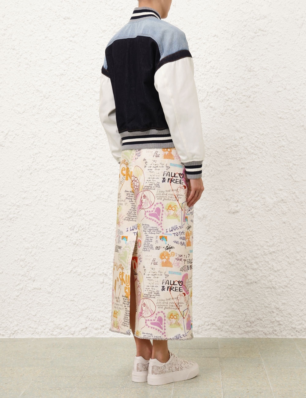 CRUSH DENIM BOMBER JACKET - 4