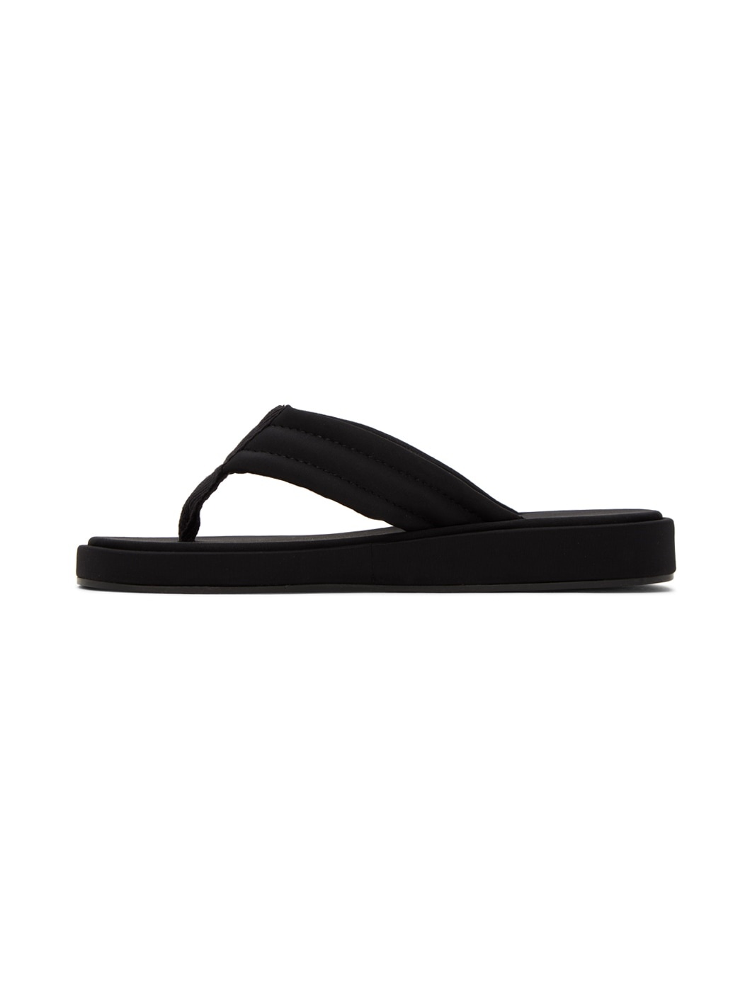 Black Quilted Flip Flops - 3