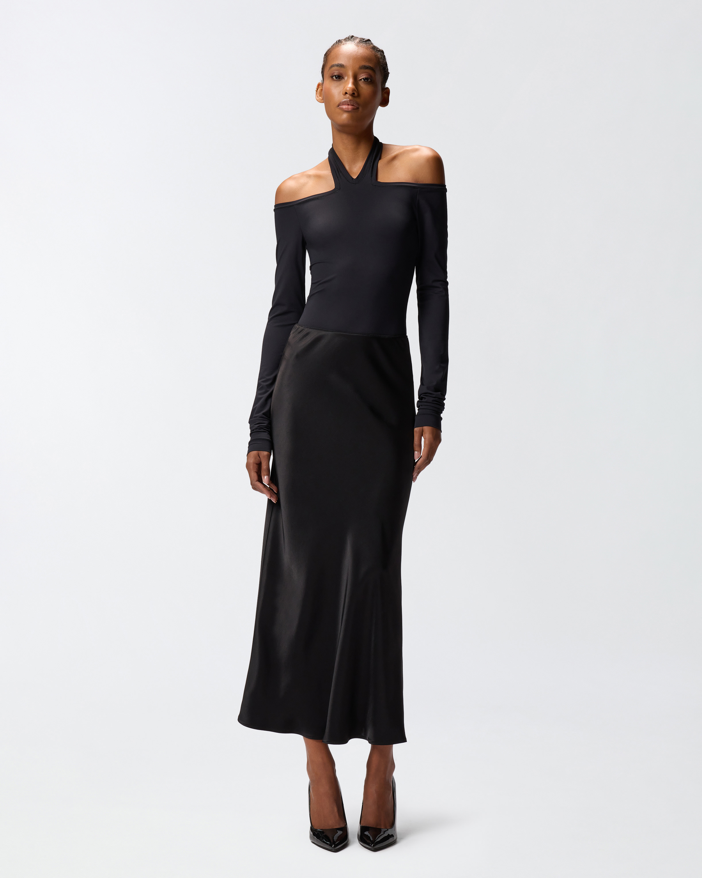 LONG-SLEEVED BODYSUIT WITH OPEN SHOULDERS - 3