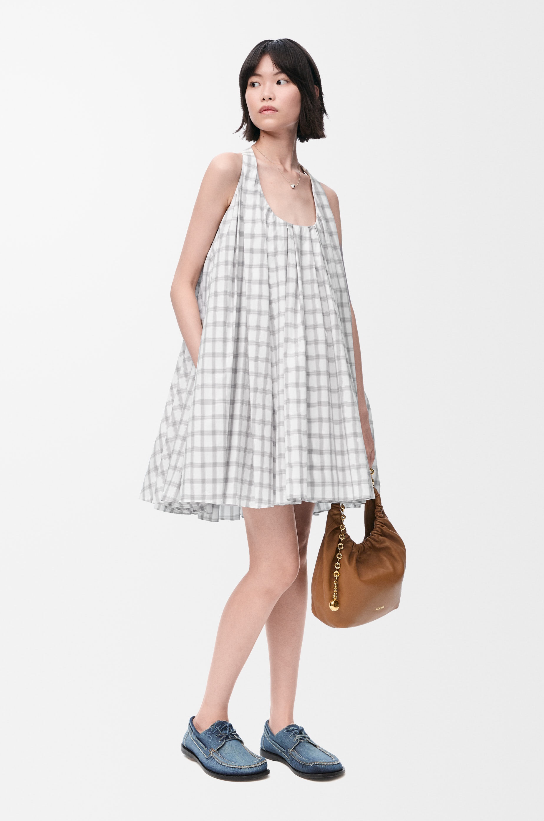 Trapeze dress in cotton - 2
