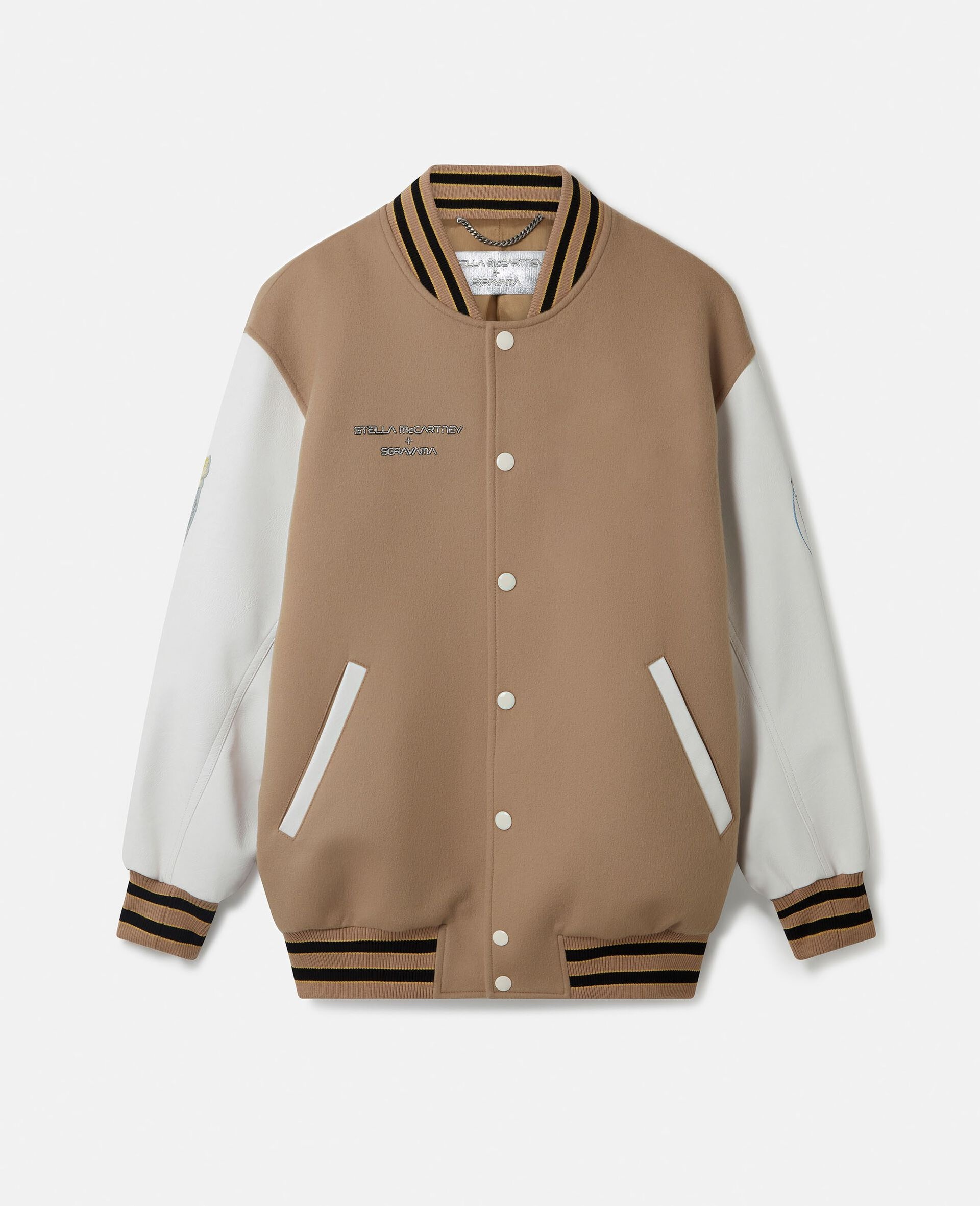 Vitruvian Woman Graphic Wool Varsity Jacket - 1