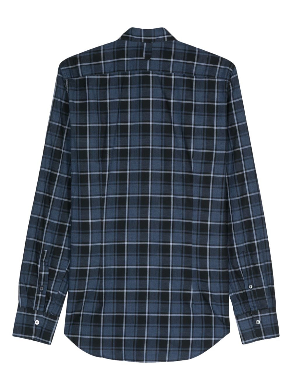 check-pattern cotton shirt - 2